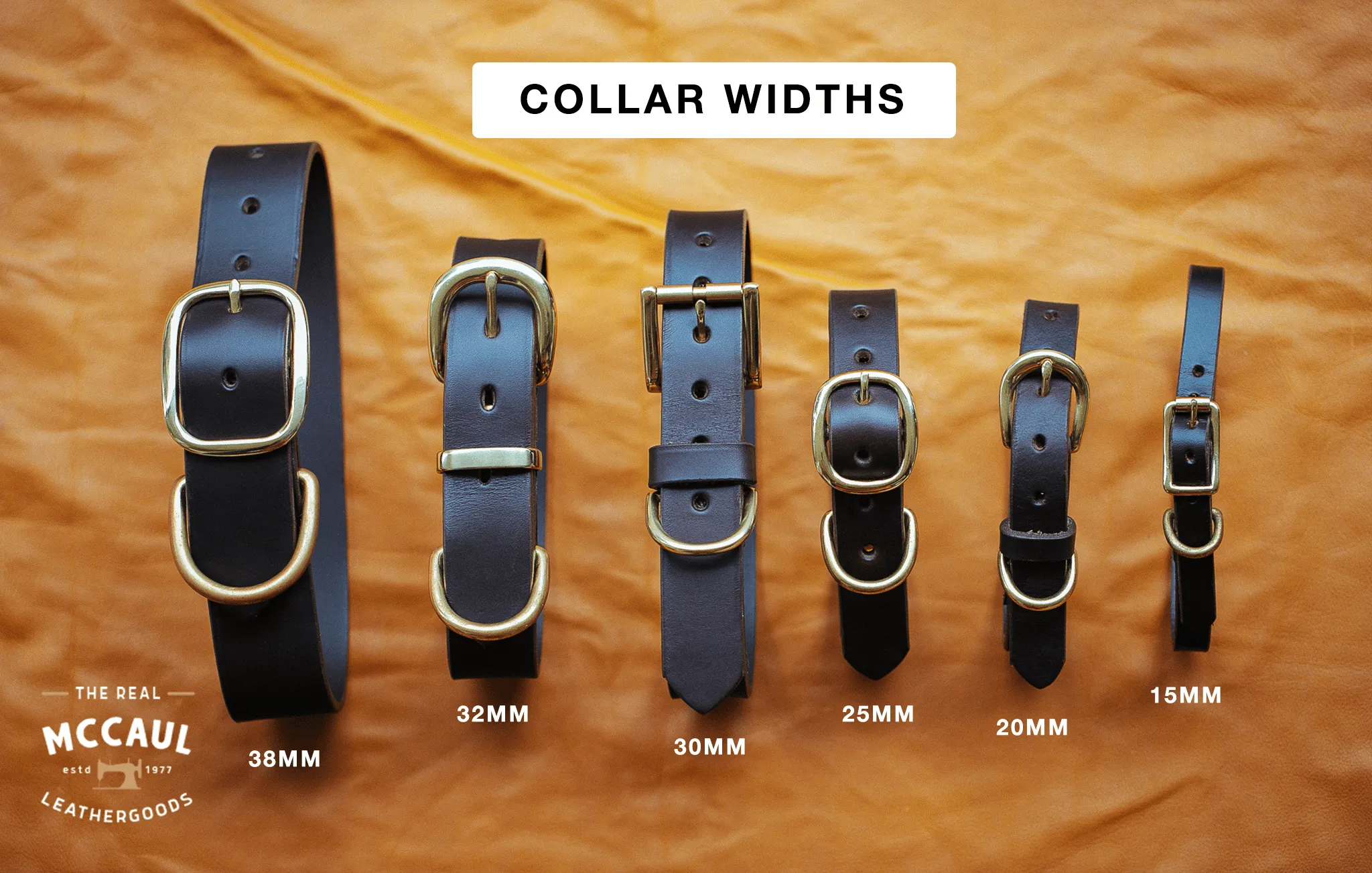 Personalised Dog Collar 38mm Wide - Dark Brown