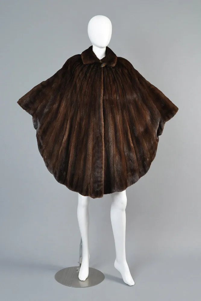 Pierre Balmain Scalloped Mink Fur Cape