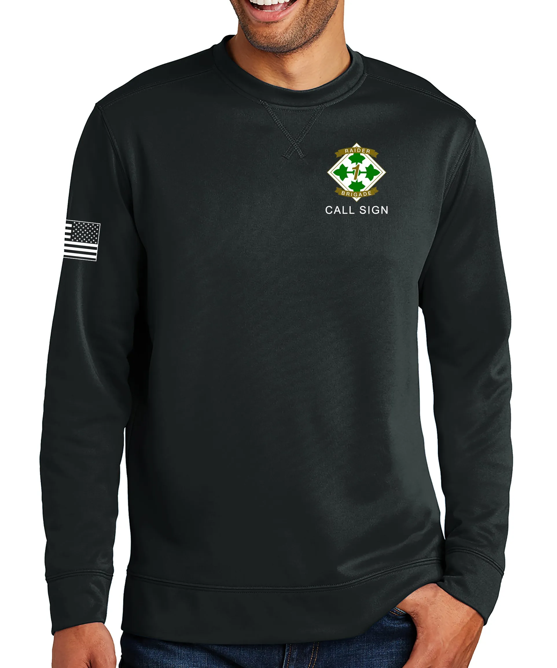 Polyester Crewneck Unisex Sweatshirt (Color Design). This shirt IS Approved for PT.