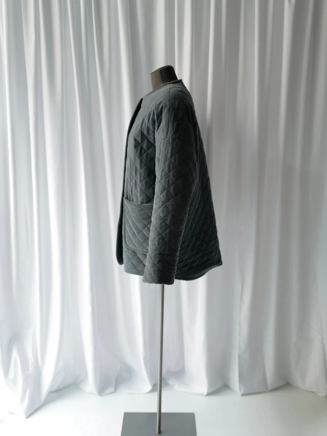Quilted velvet coat FW18