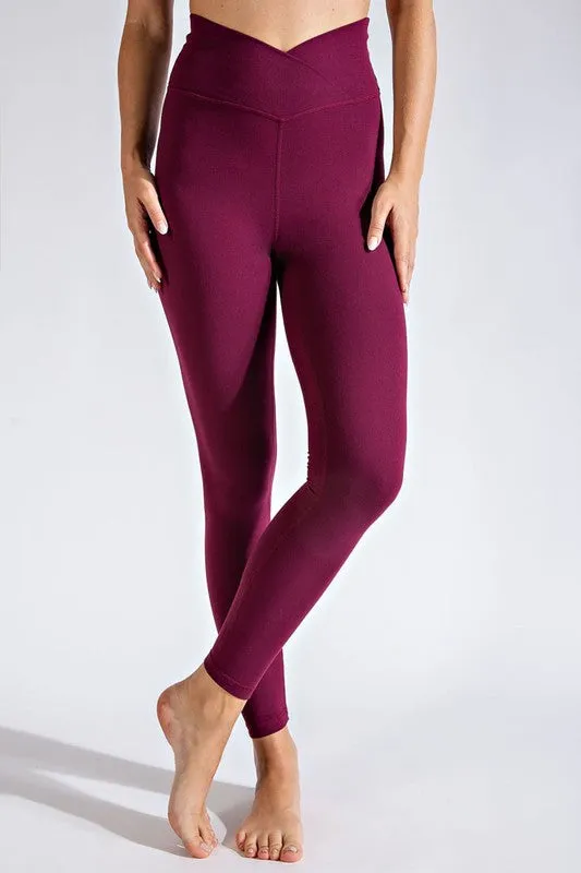 Rae Mode Butter Soft Plus Size V Waist Full Length Leggings