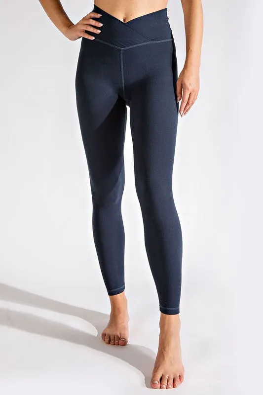 Rae Mode Butter Soft Plus Size V Waist Full Length Leggings