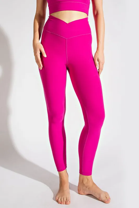 Rae Mode Butter Soft Plus Size V Waist Full Length Leggings