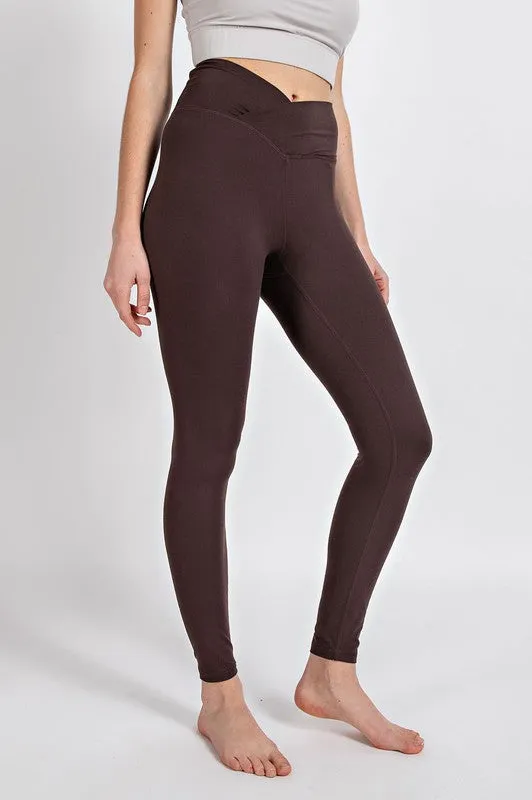 Rae Mode Butter Soft Plus Size V Waist Full Length Leggings