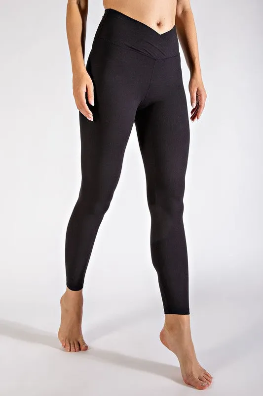 Rae Mode Butter Soft Plus Size V Waist Full Length Leggings