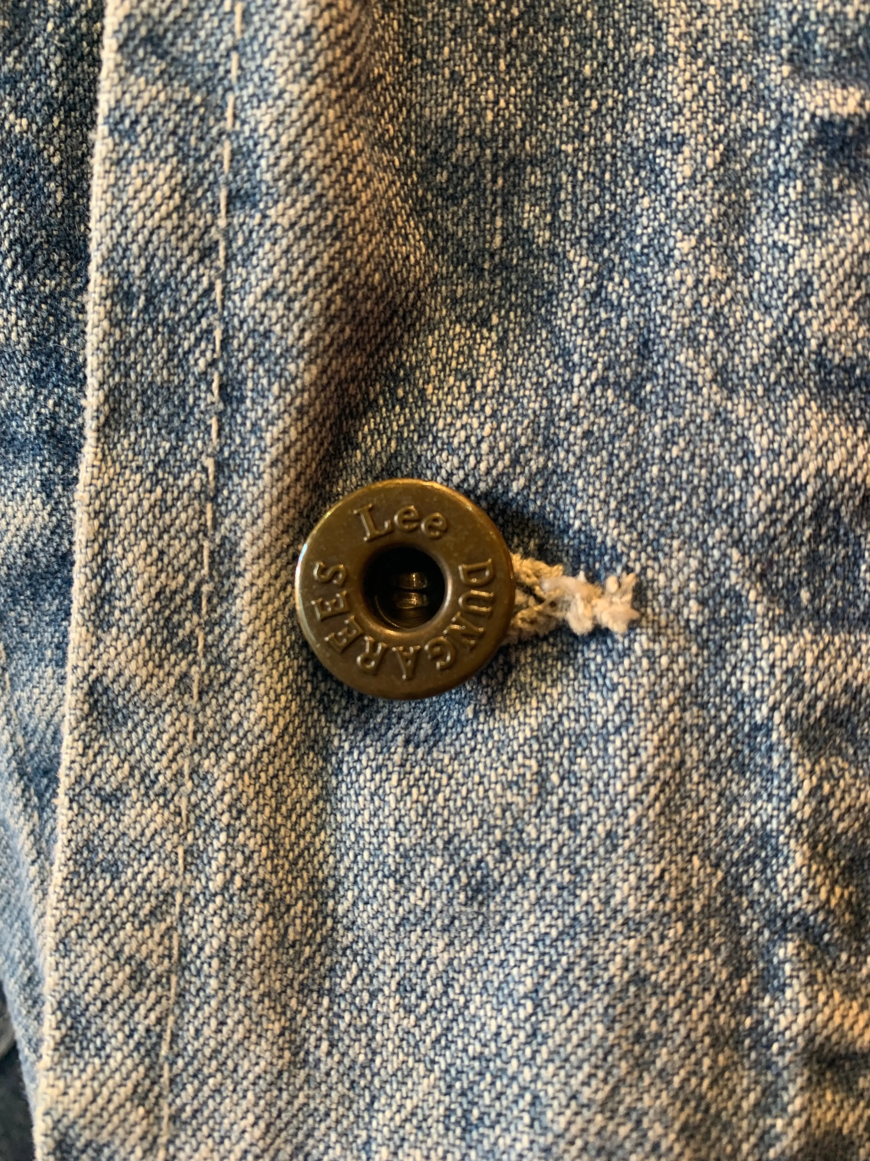Rare Vintage Lee Dungarees Chore Jacket W 1940s Style Donut Buttons, XXL
