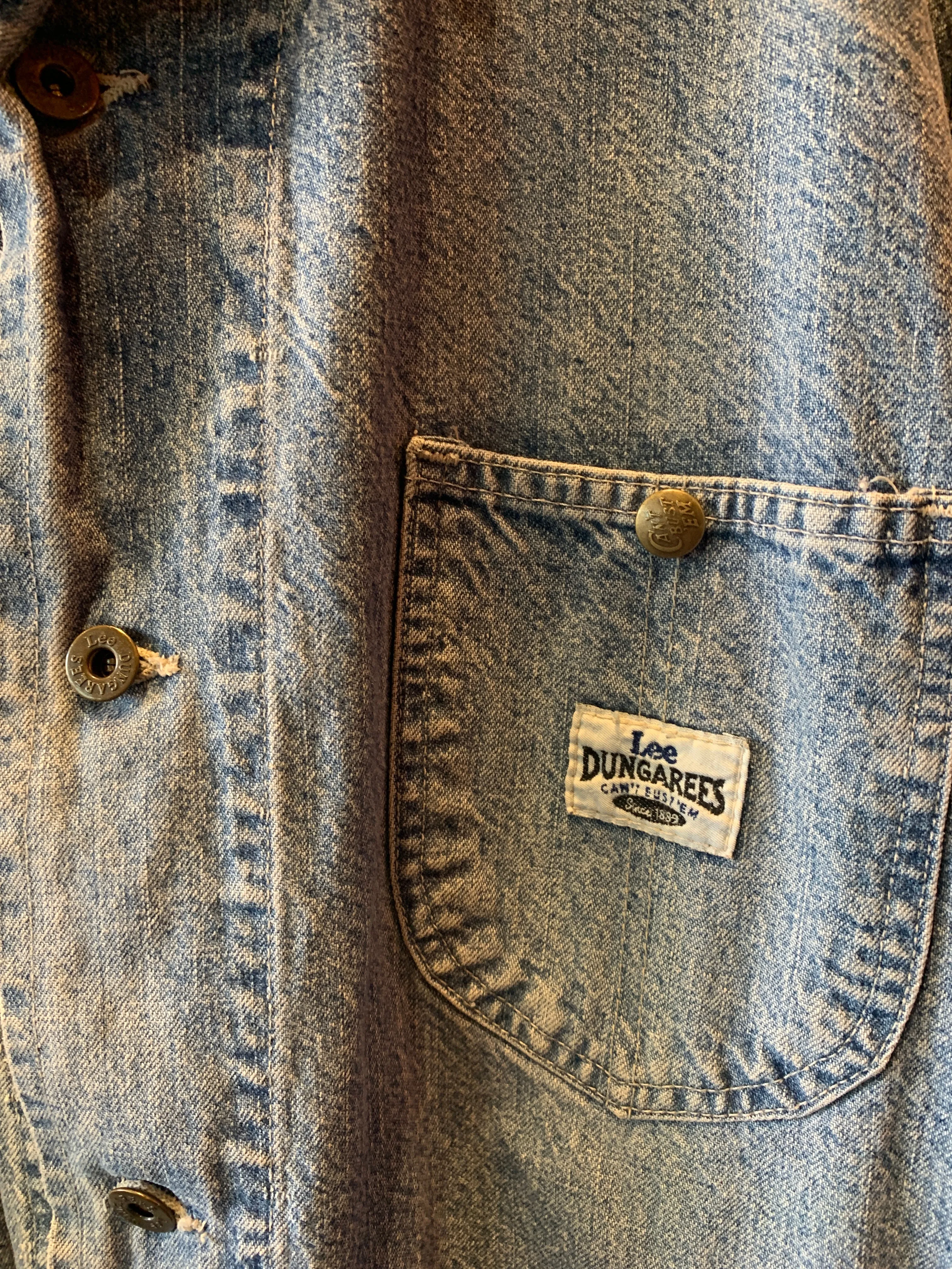 Rare Vintage Lee Dungarees Chore Jacket W 1940s Style Donut Buttons, XXL