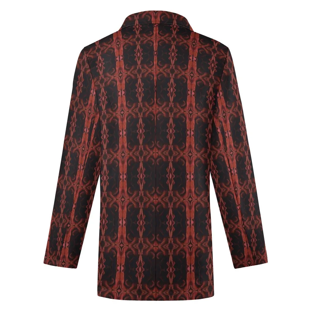 Red And Black Designer Casual Suit Jacket