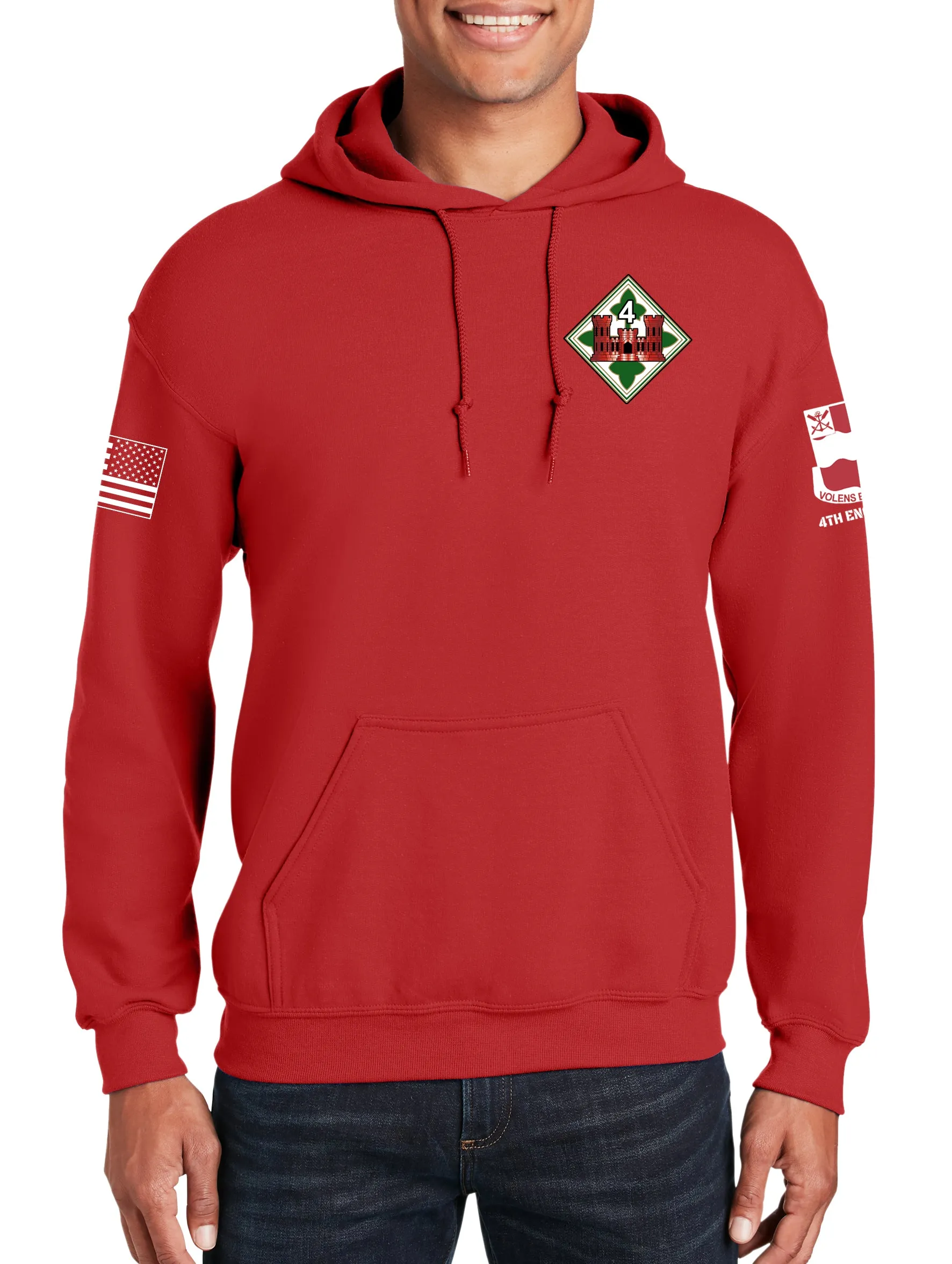 Red Hoodie Sweatshirt. This sweatshirt IS approved for PT but cannot wear the hood.