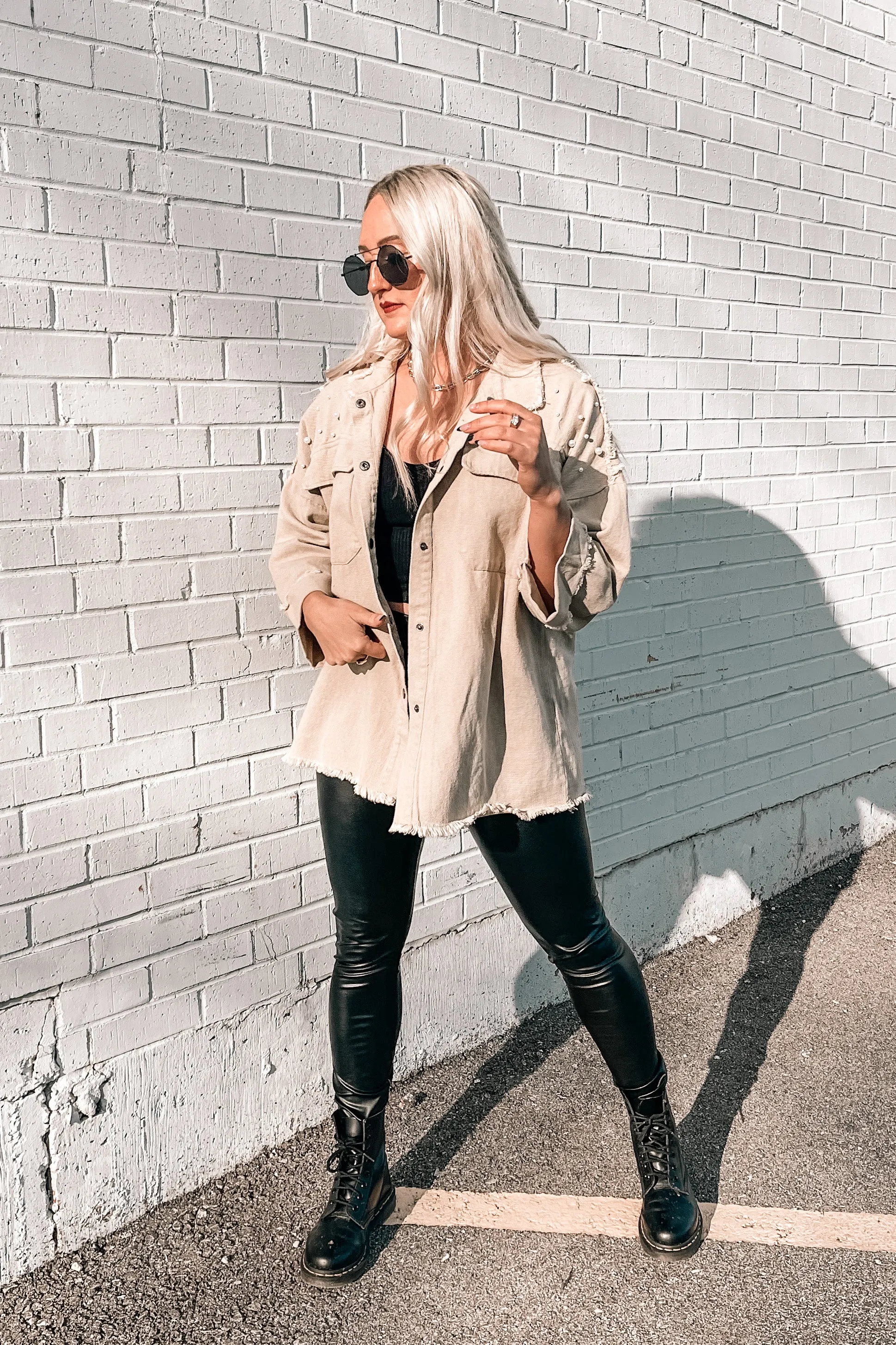 Saturn Pearl Studded Denim Jacket