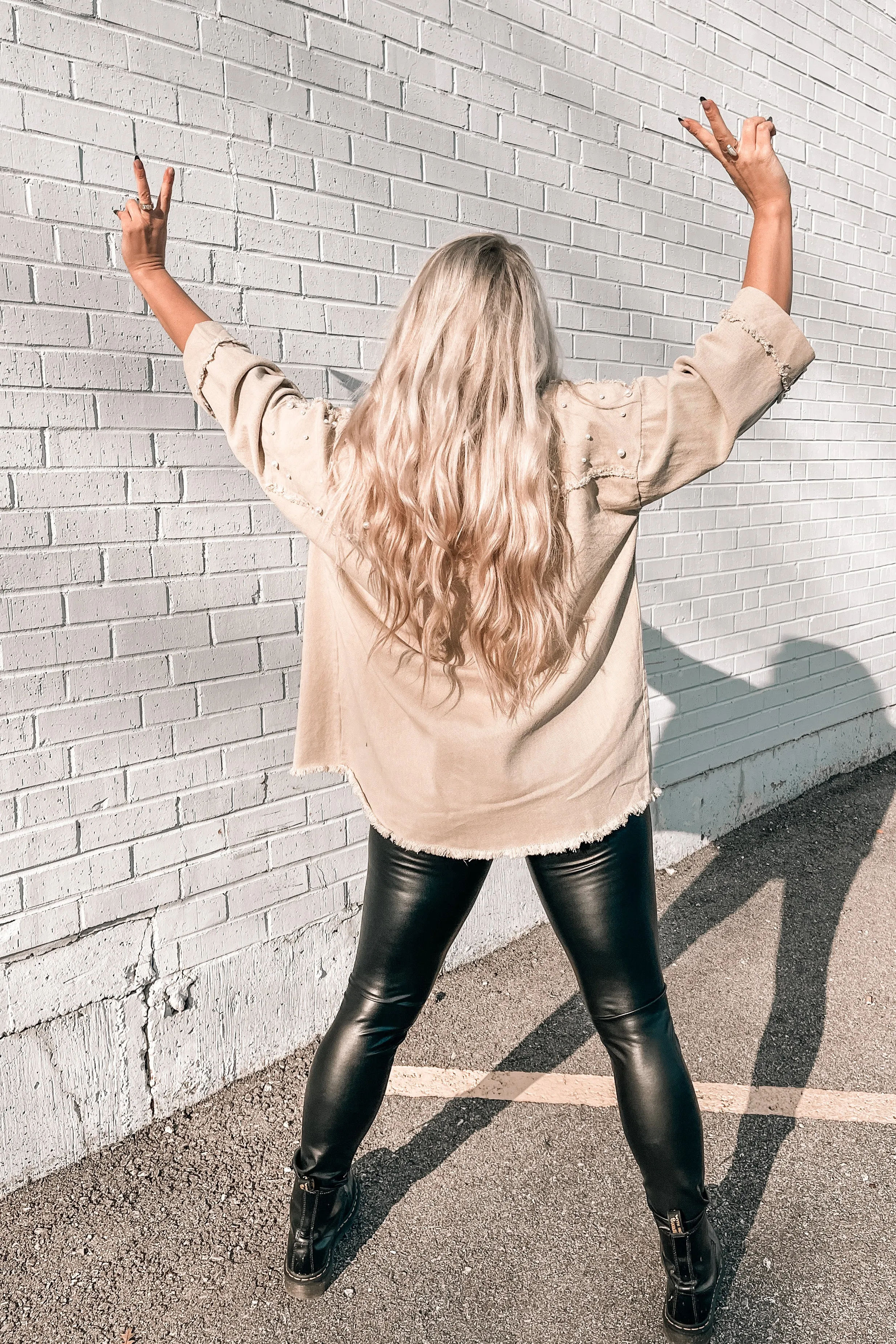 Saturn Pearl Studded Denim Jacket