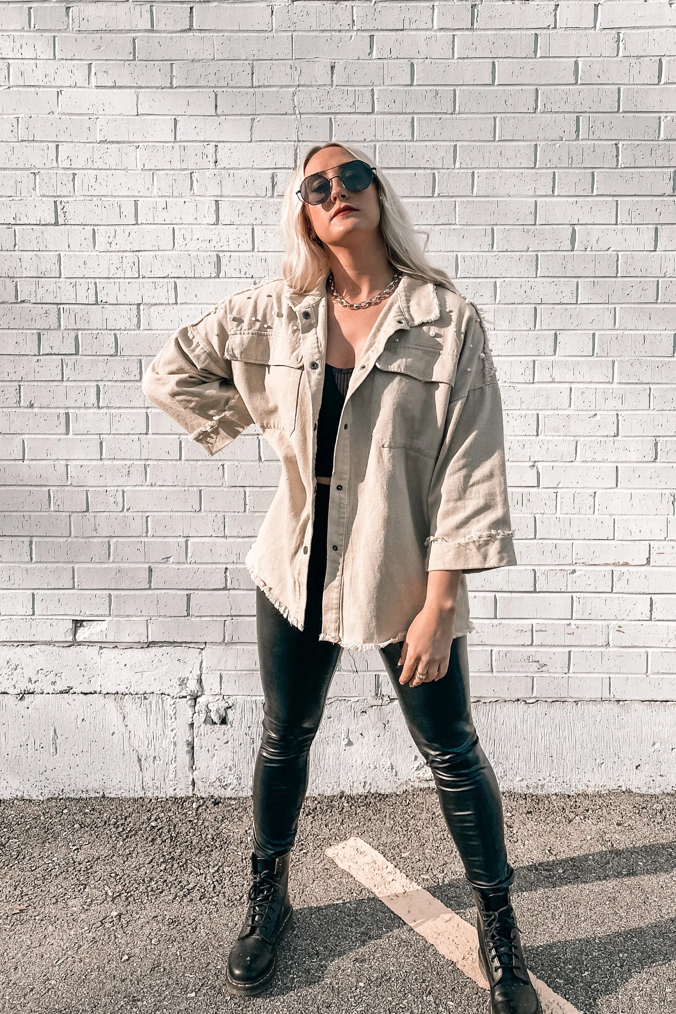 Saturn Pearl Studded Denim Jacket