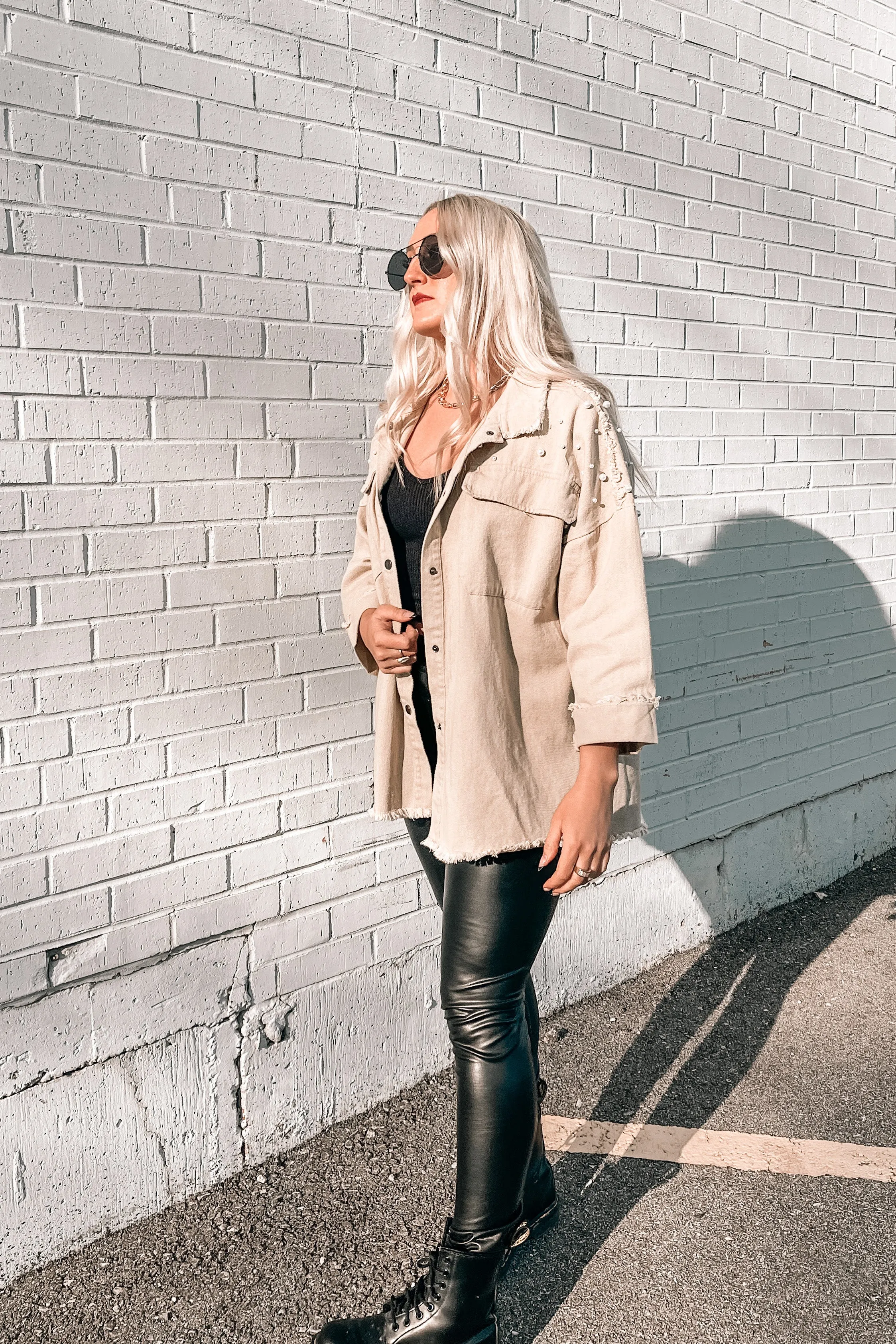 Saturn Pearl Studded Denim Jacket