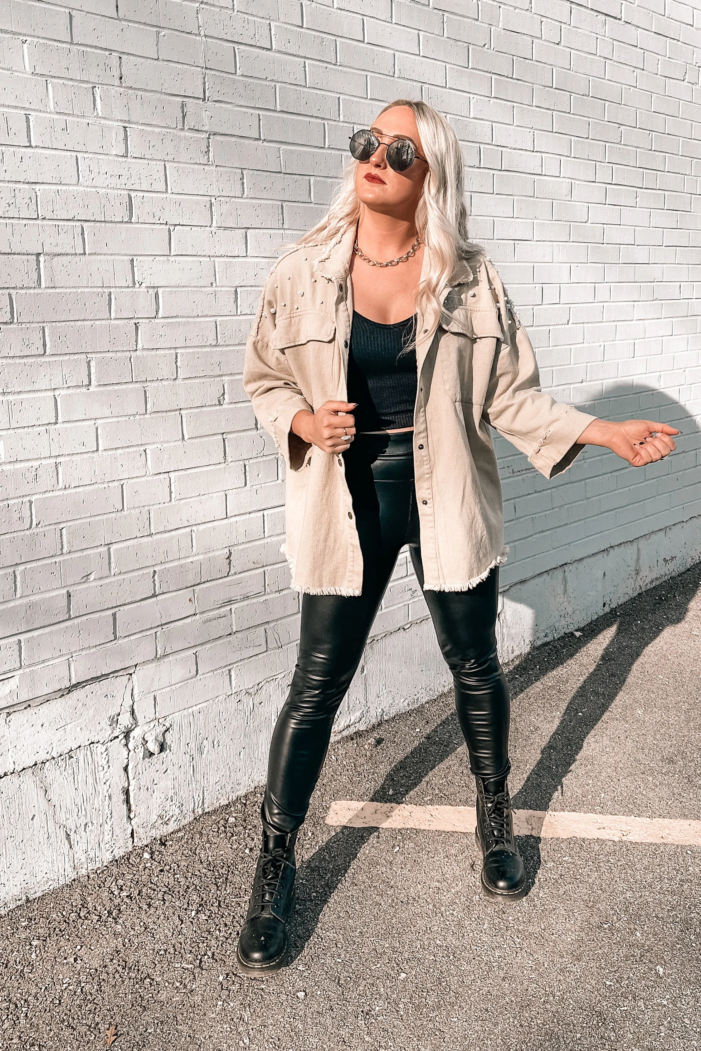 Saturn Pearl Studded Denim Jacket