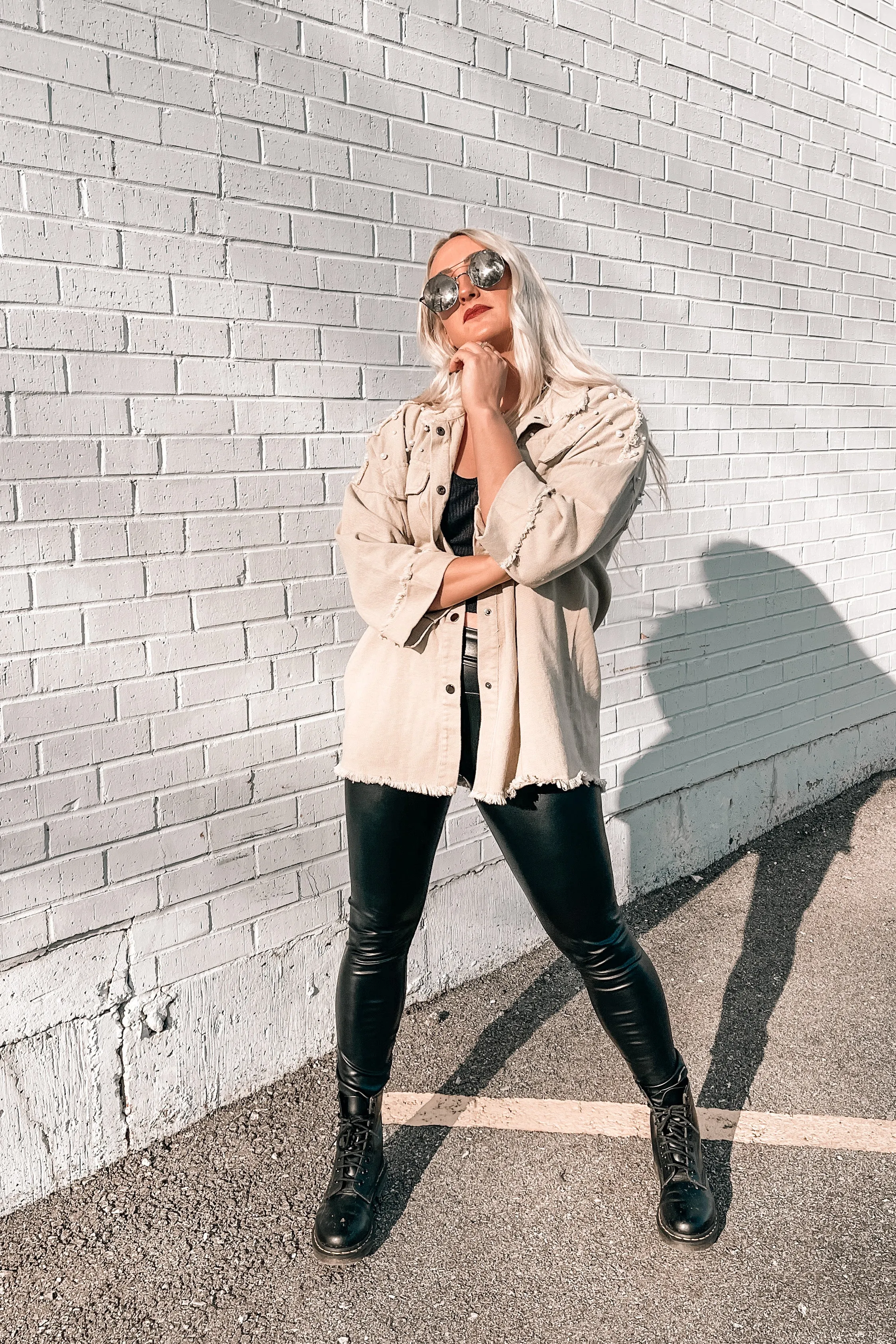 Saturn Pearl Studded Denim Jacket