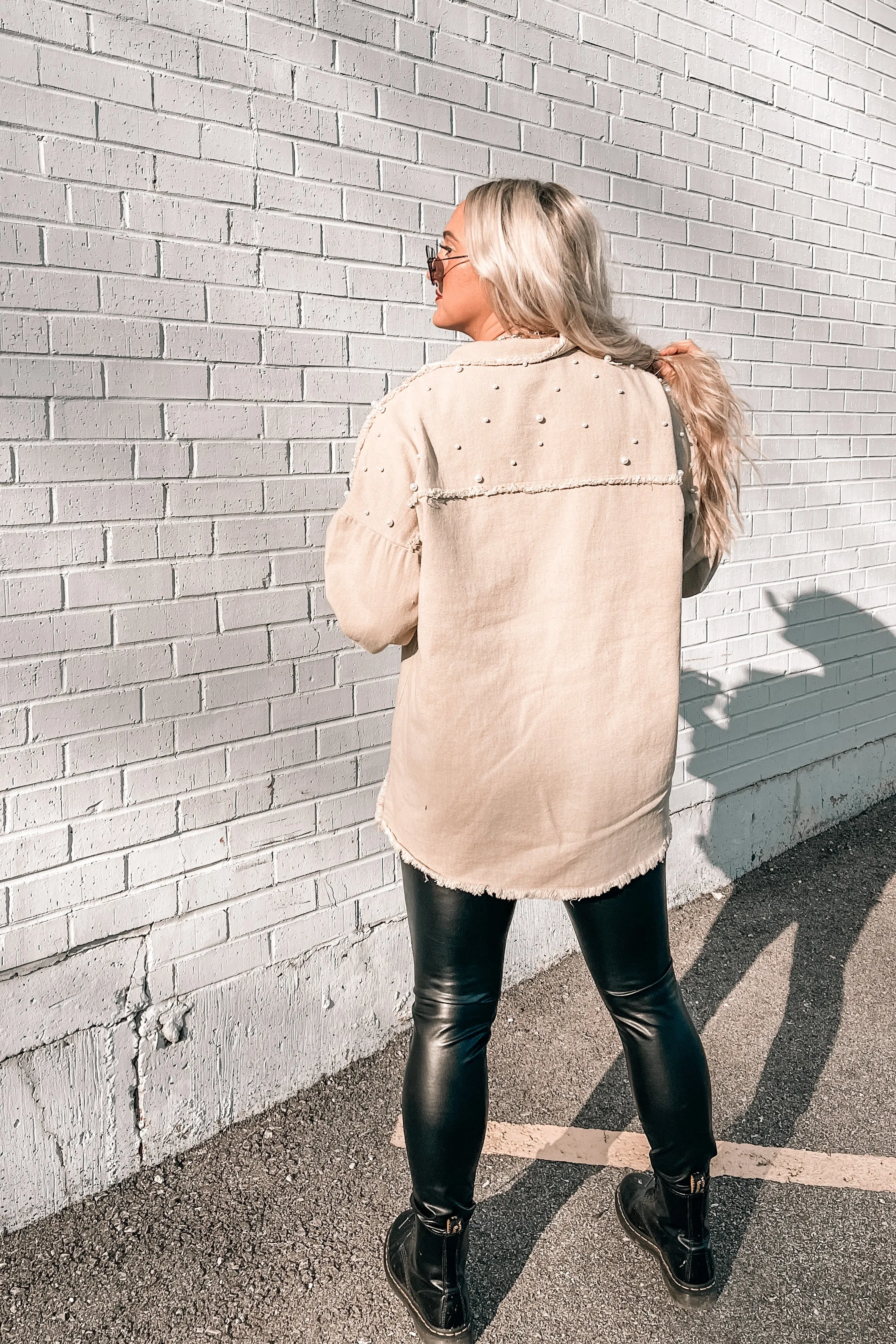 Saturn Pearl Studded Denim Jacket