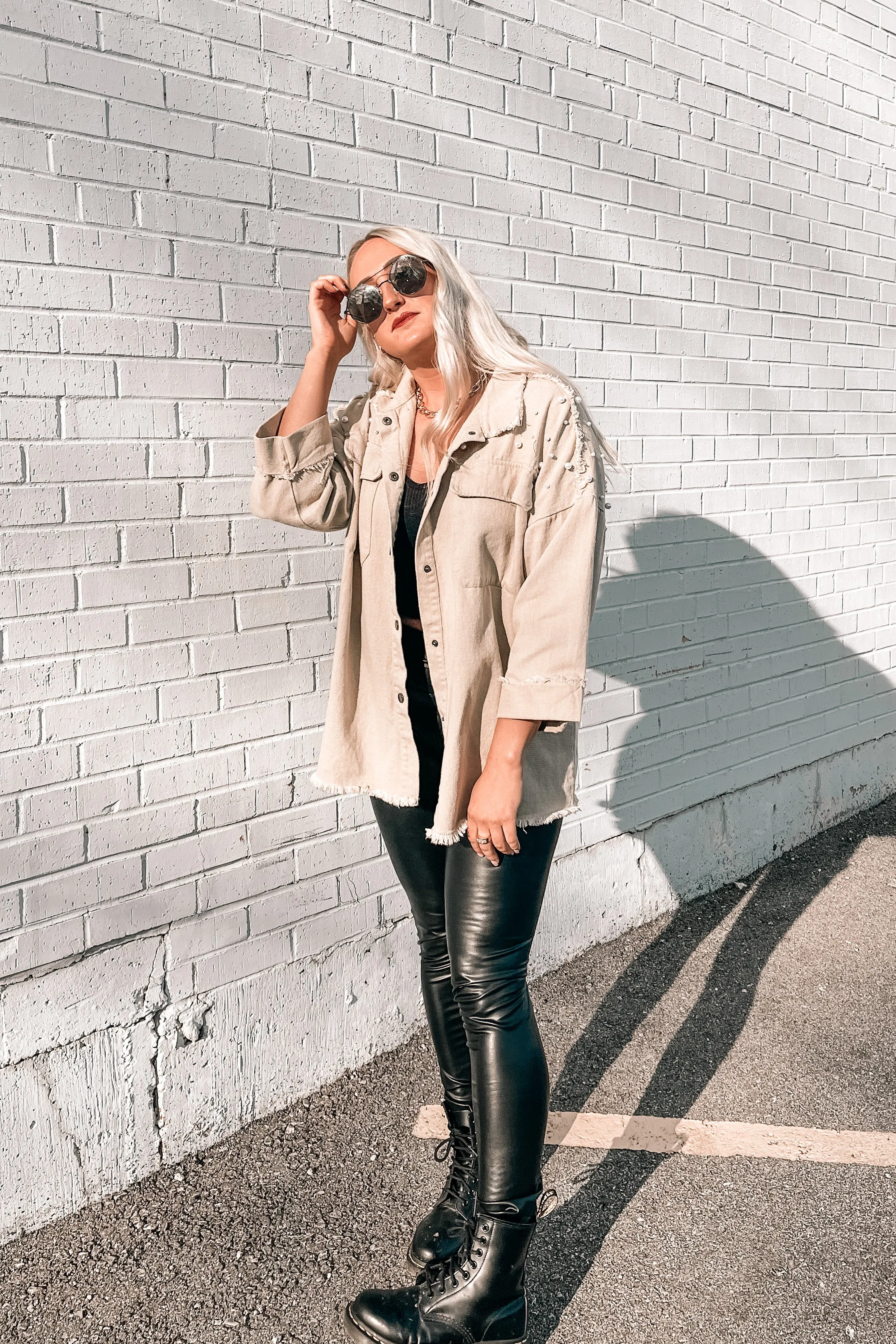 Saturn Pearl Studded Denim Jacket