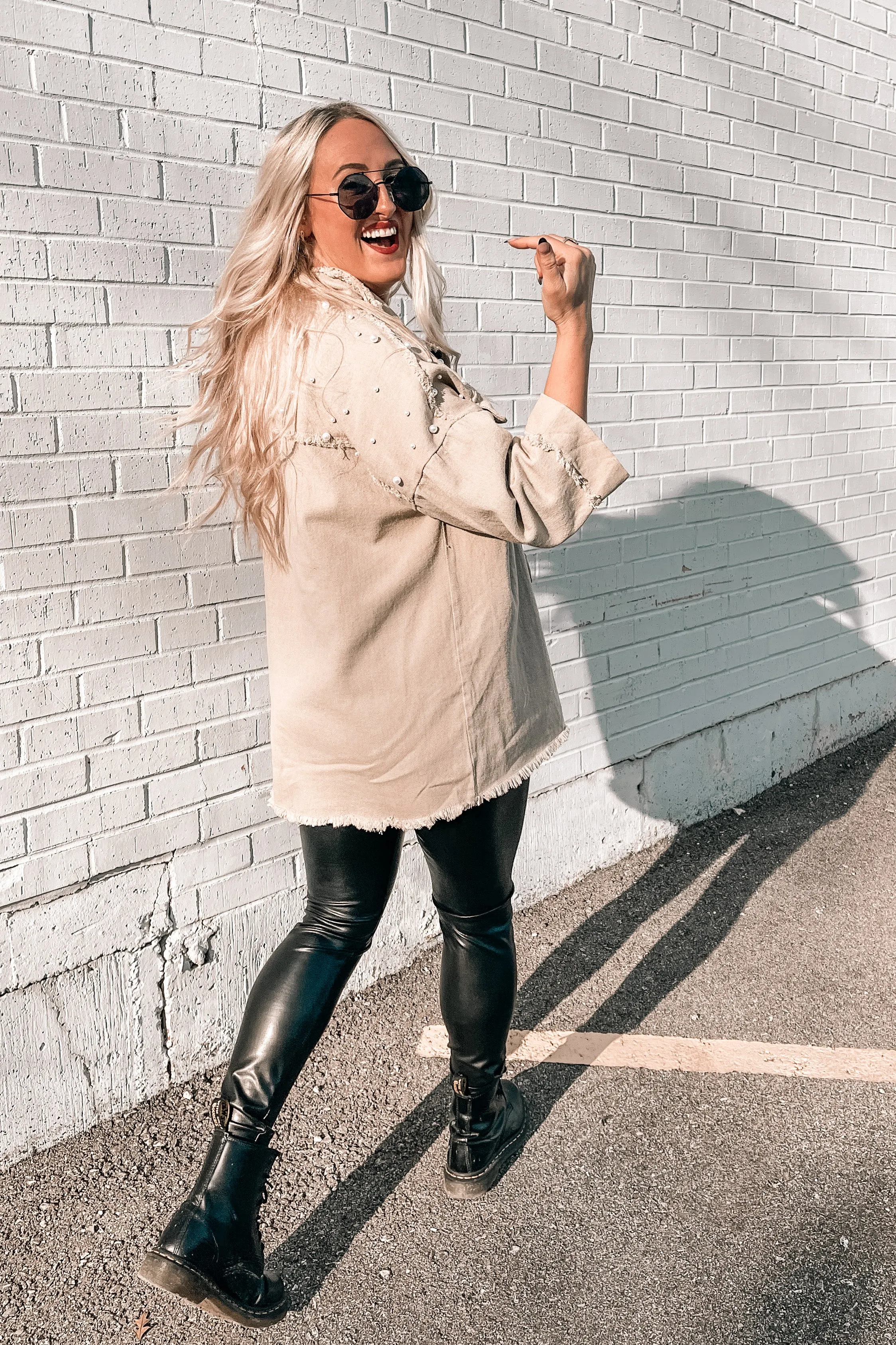 Saturn Pearl Studded Denim Jacket