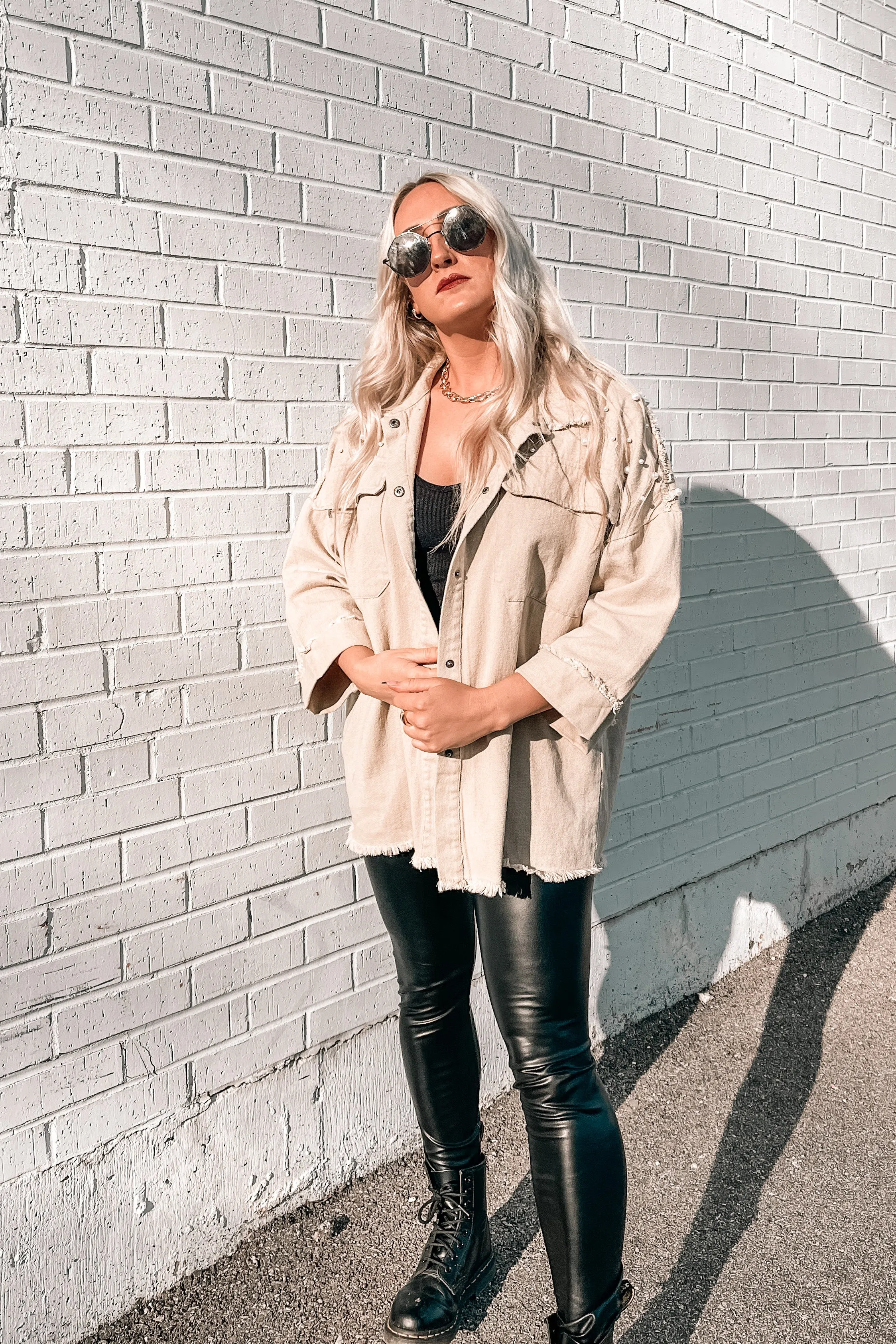 Saturn Pearl Studded Denim Jacket