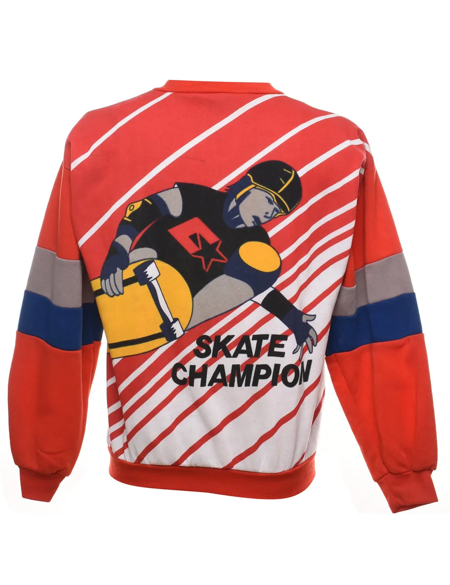 Skate Champion Printed Sweatshirt - L