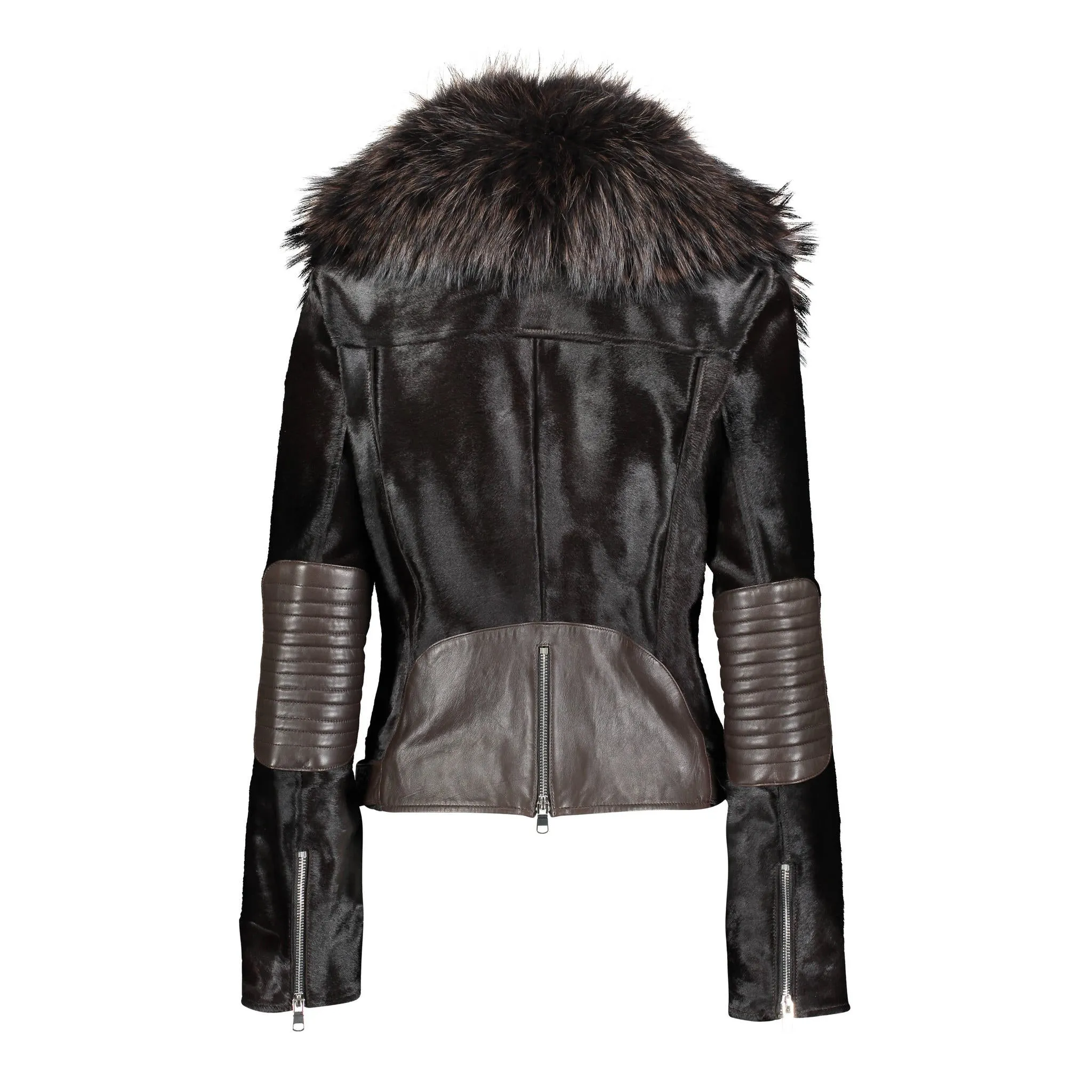 TARA Calf leather moto jacket