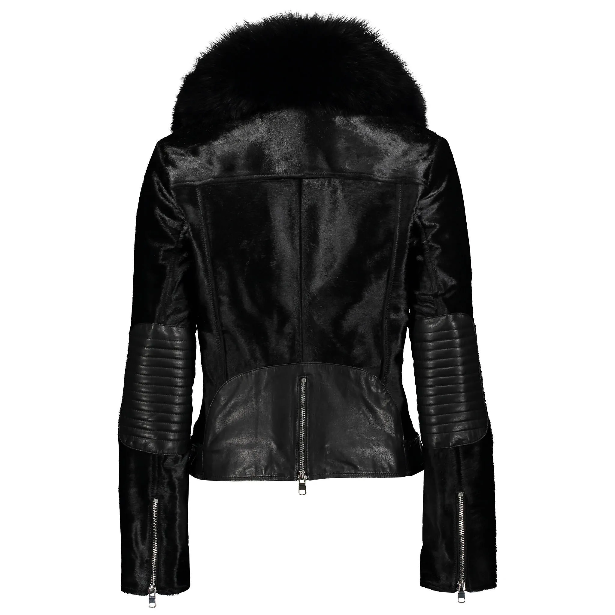 TARA Calf leather moto jacket
