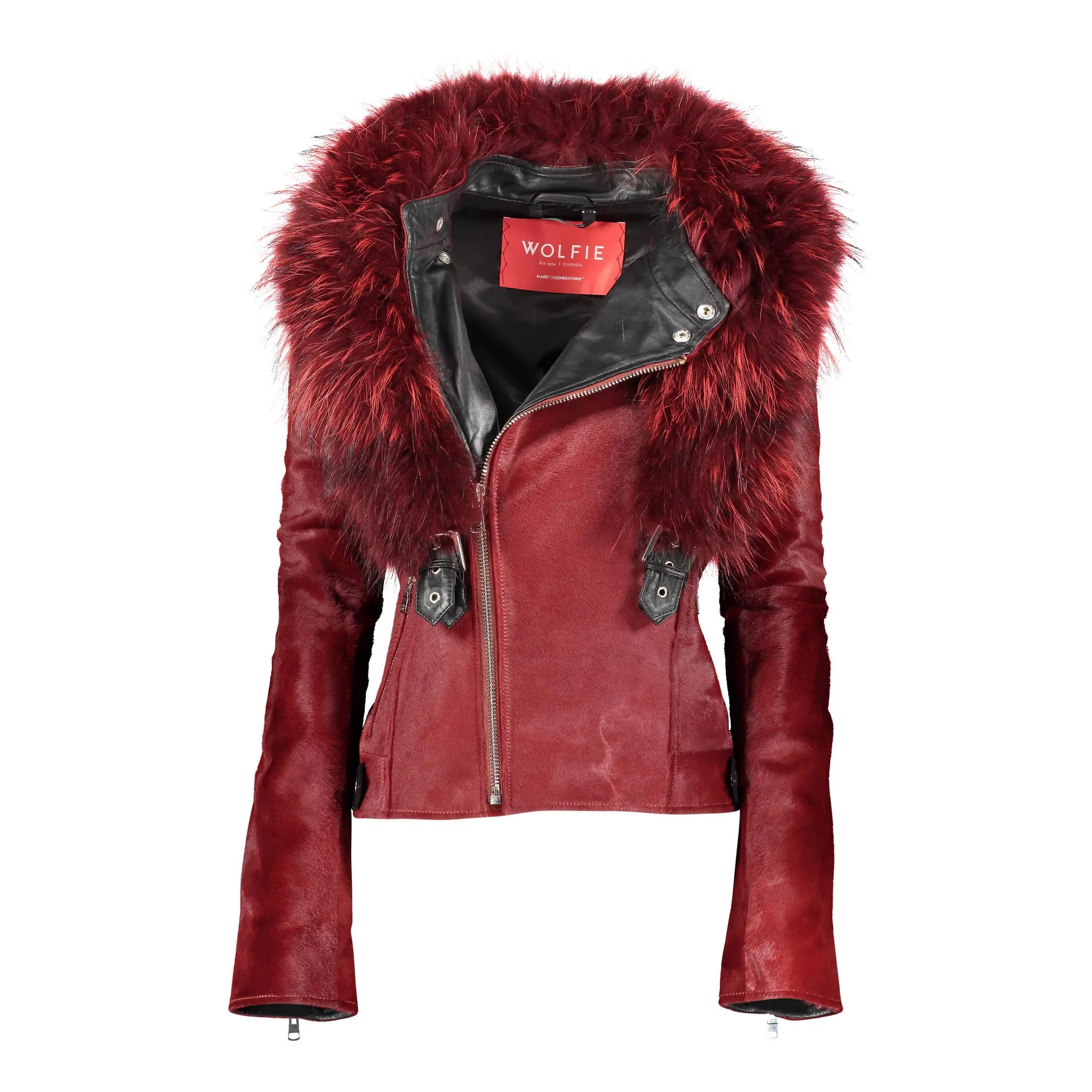 TARA Calf leather moto jacket