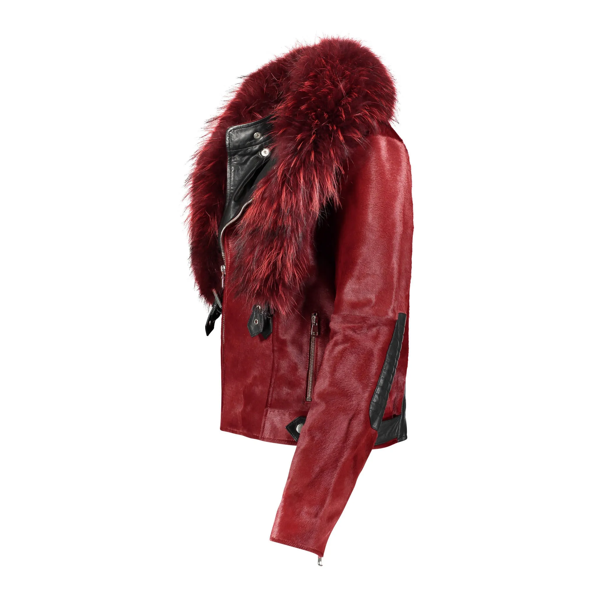 TARA Calf leather moto jacket