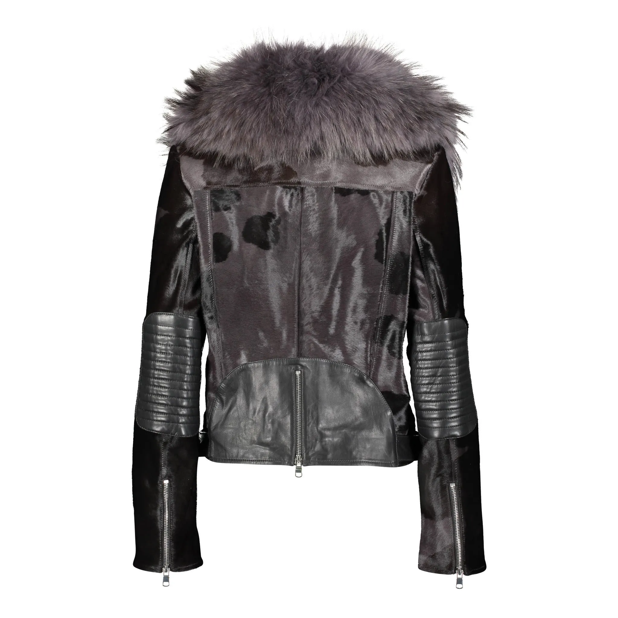 TARA Calf leather moto jacket