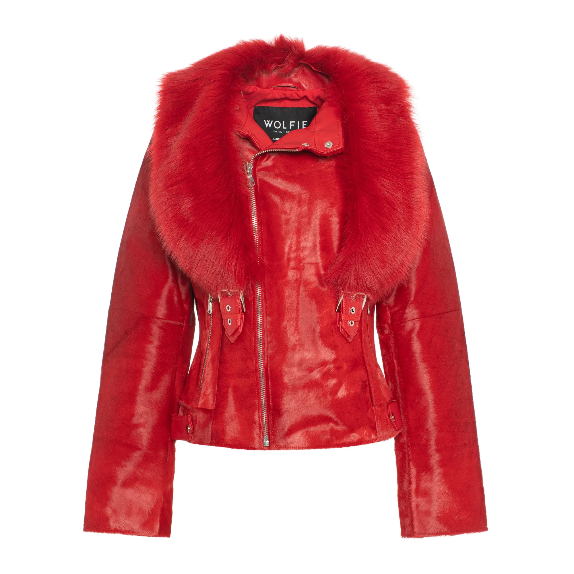 TARA Calf leather moto jacket
