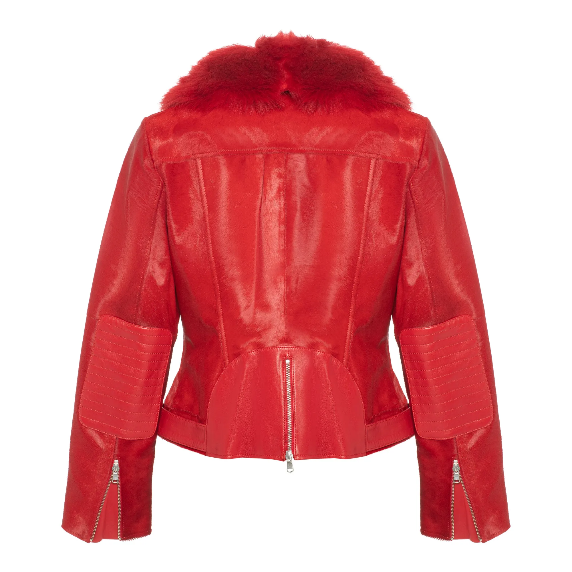 TARA Calf leather moto jacket