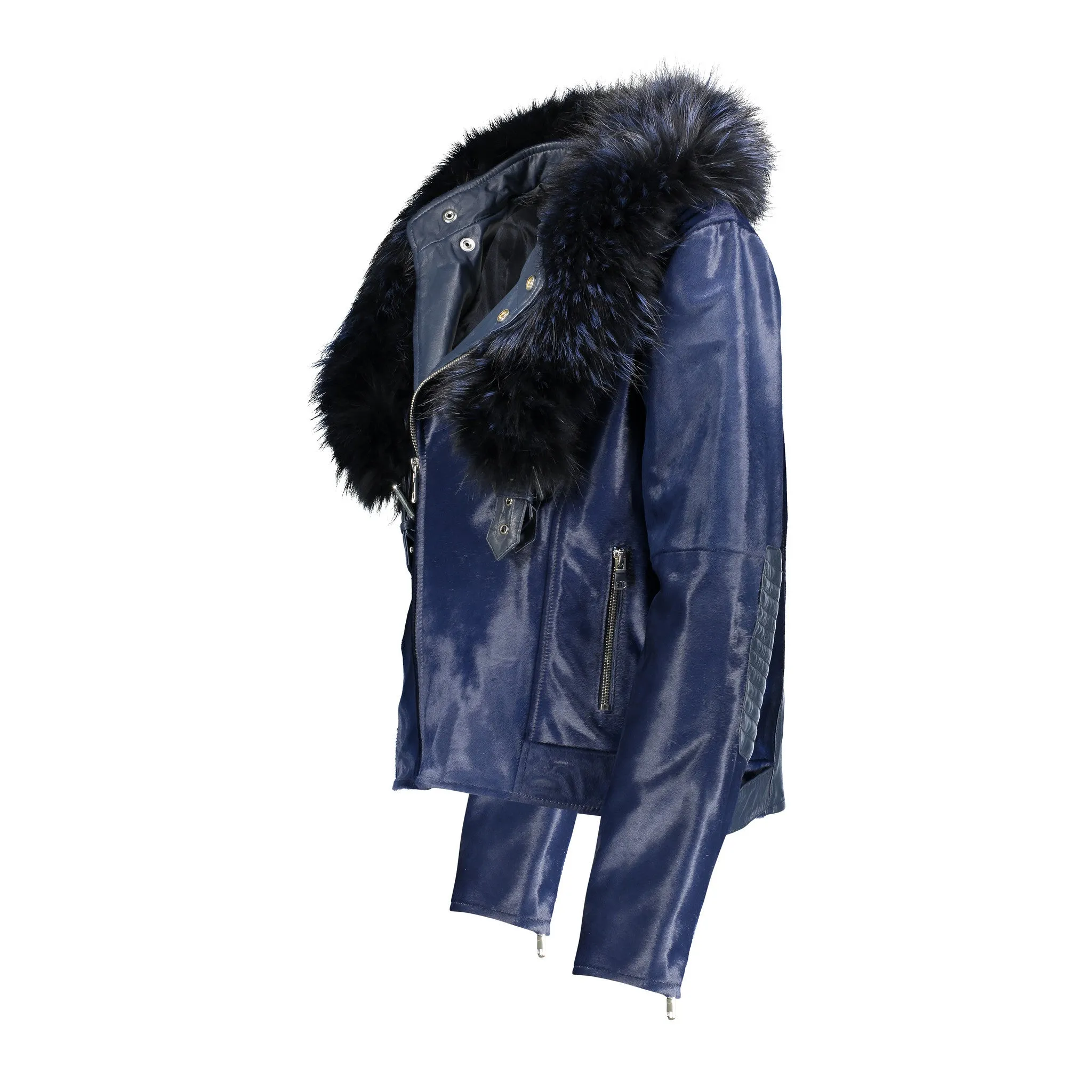 TARA Calf leather moto jacket