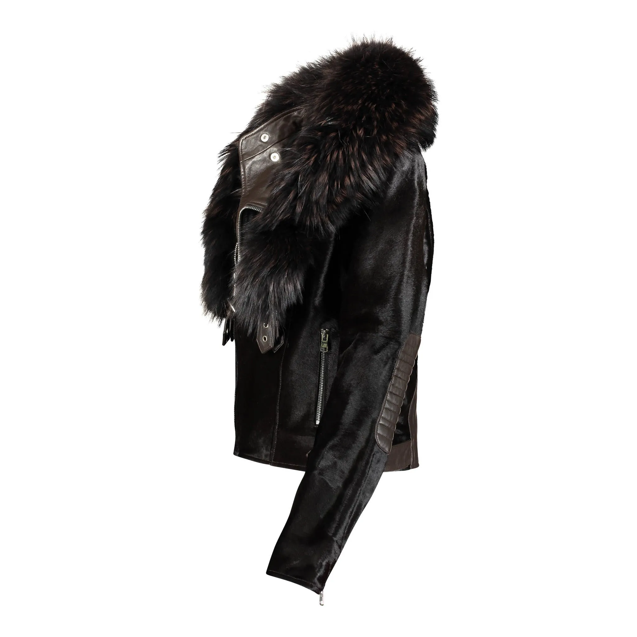 TARA Calf leather moto jacket