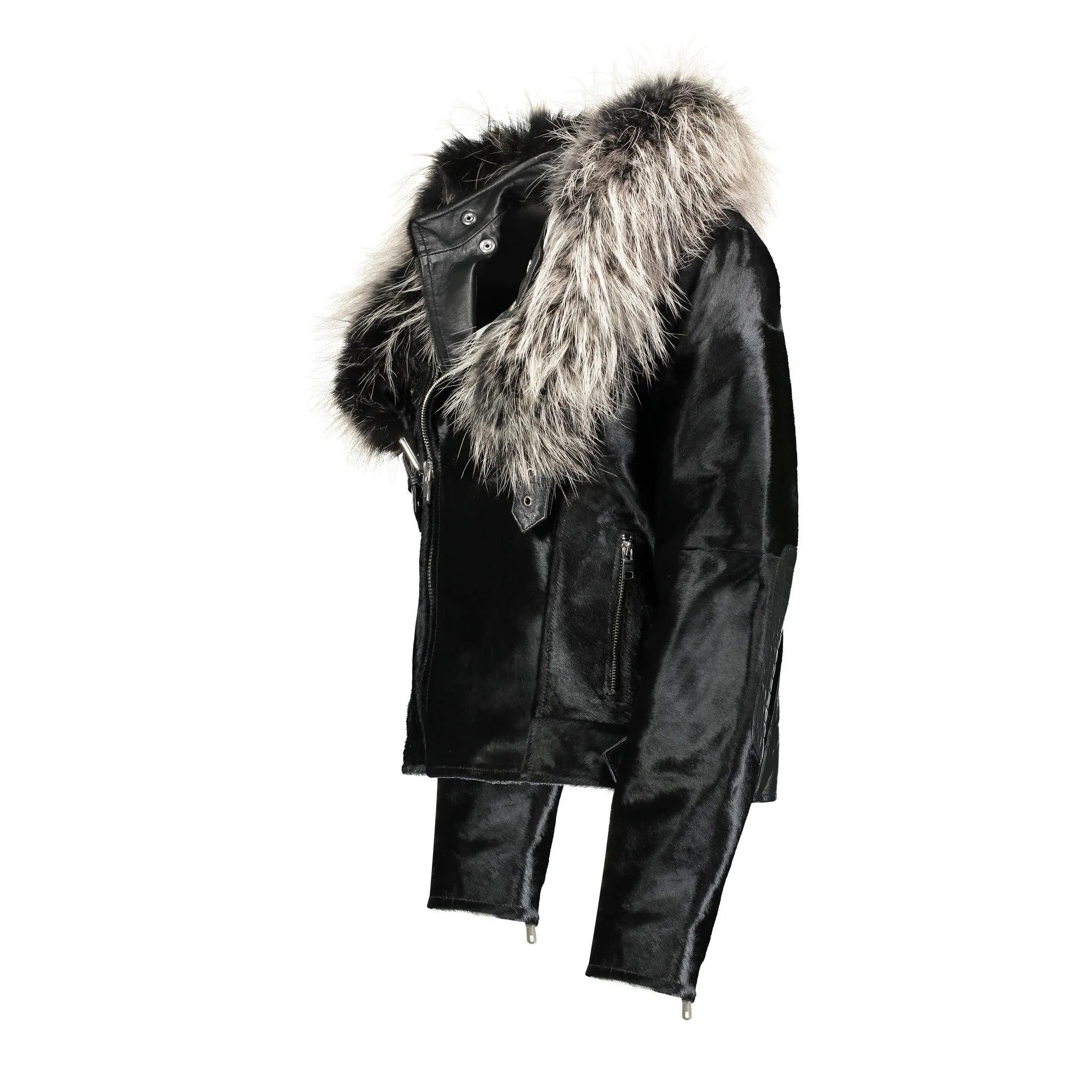 TARA Calf leather moto jacket