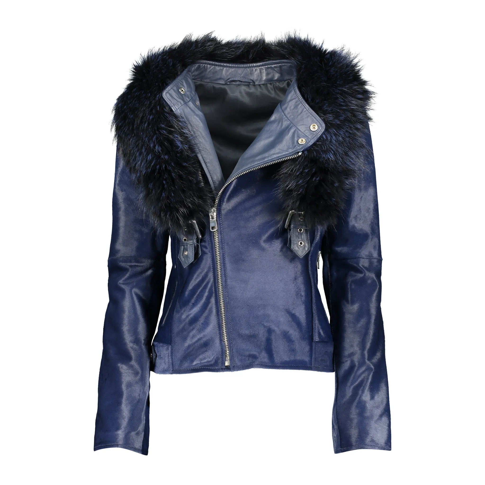 TARA Calf leather moto jacket