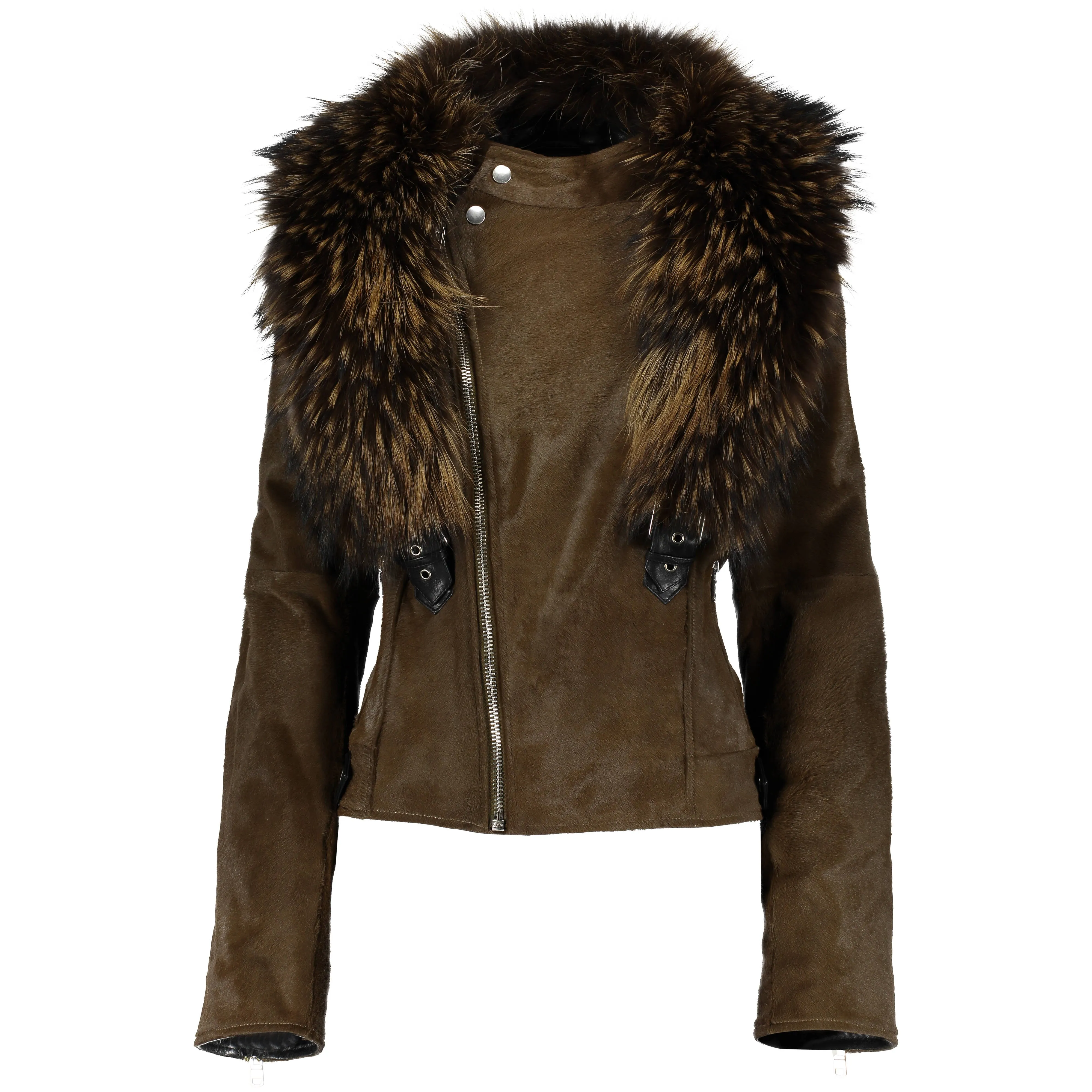 TARA Calf leather moto jacket