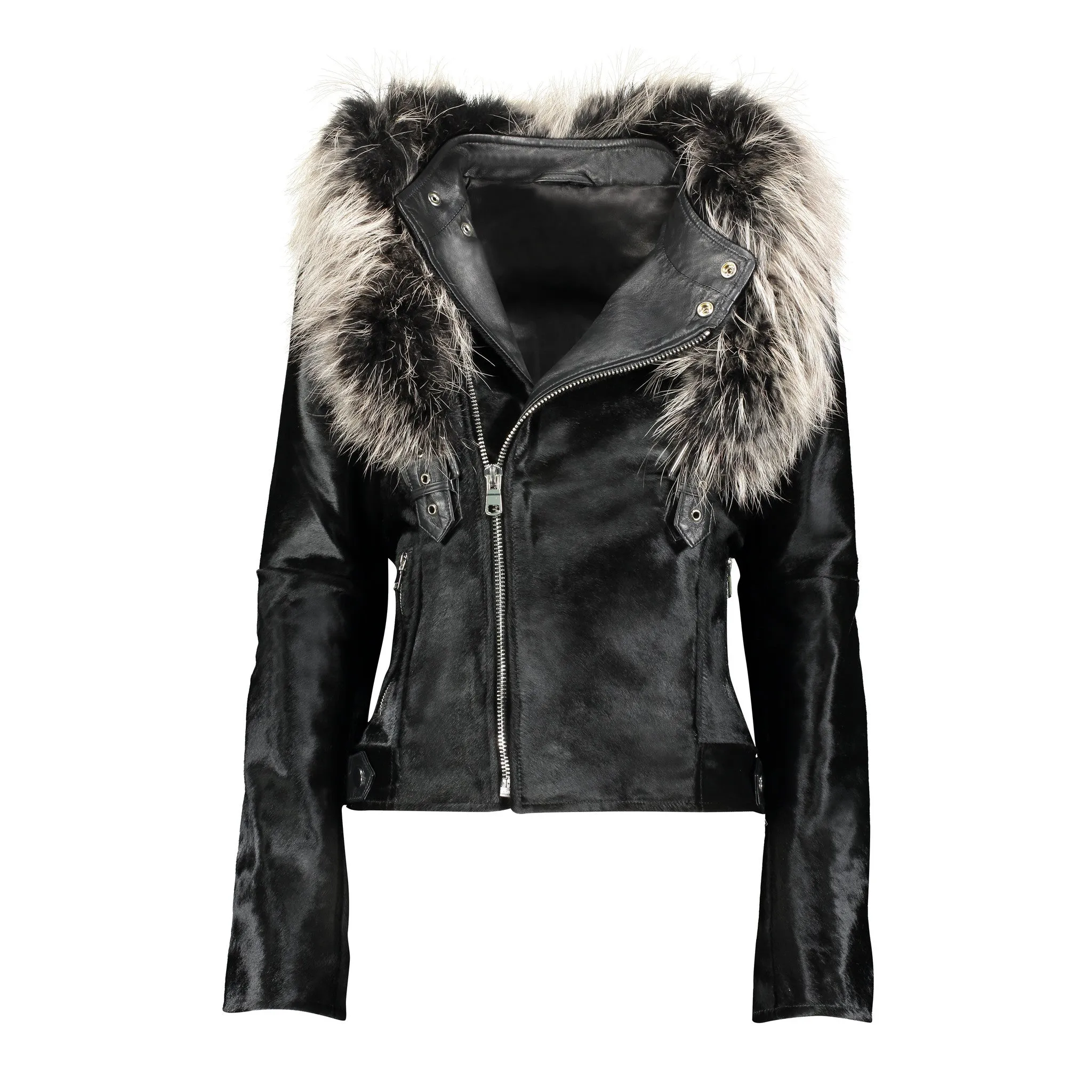 TARA Calf leather moto jacket