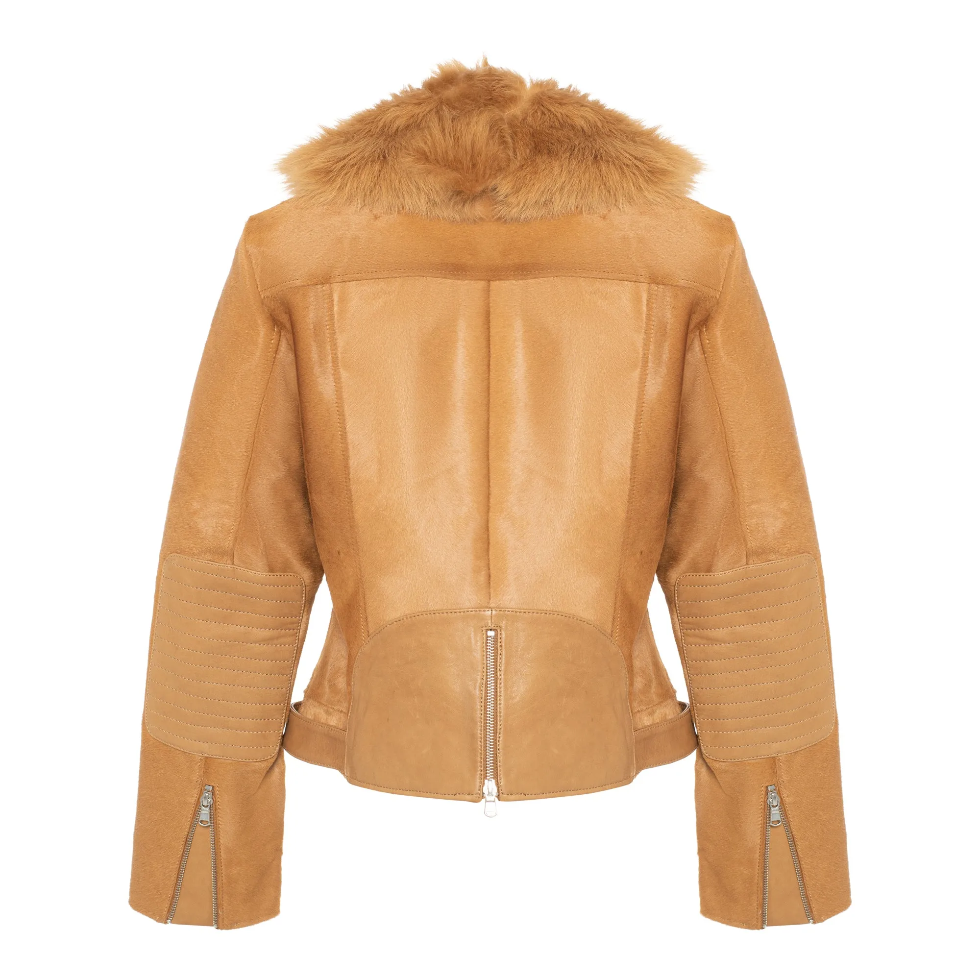 TARA Calf leather moto jacket