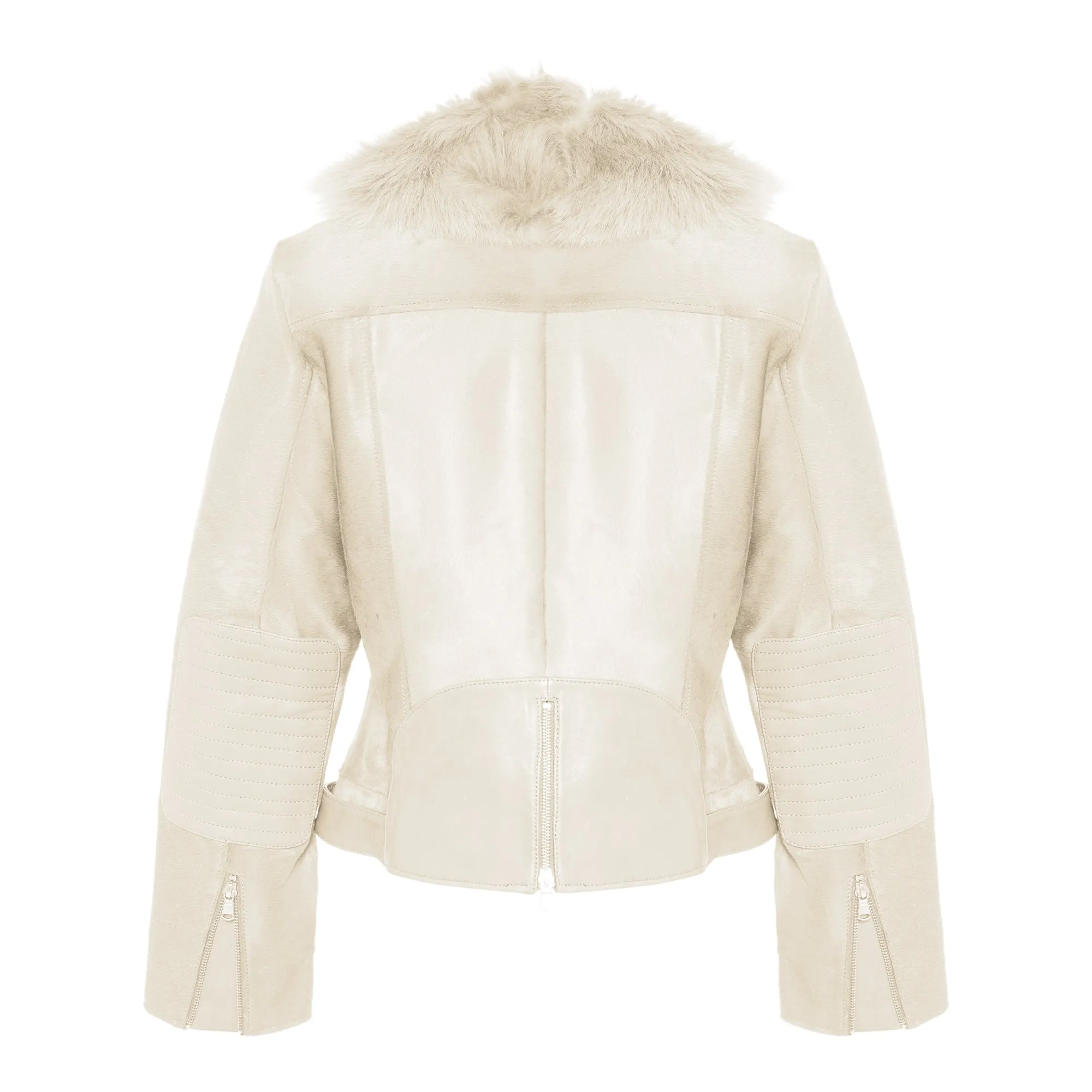 TARA Calf leather moto jacket