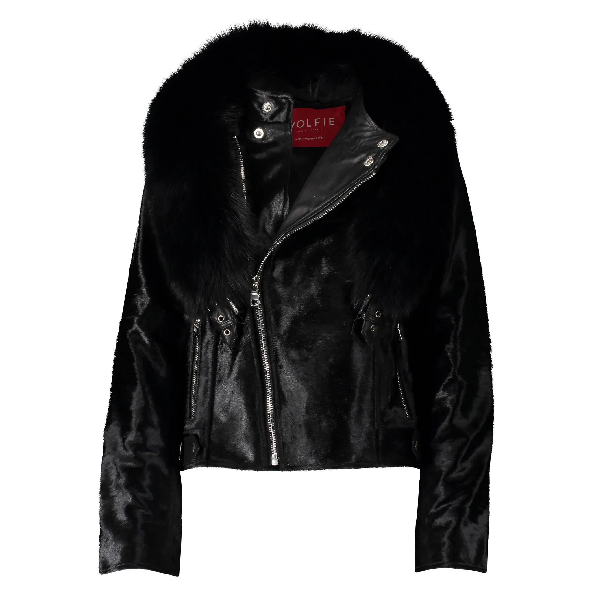 TARA Calf leather moto jacket