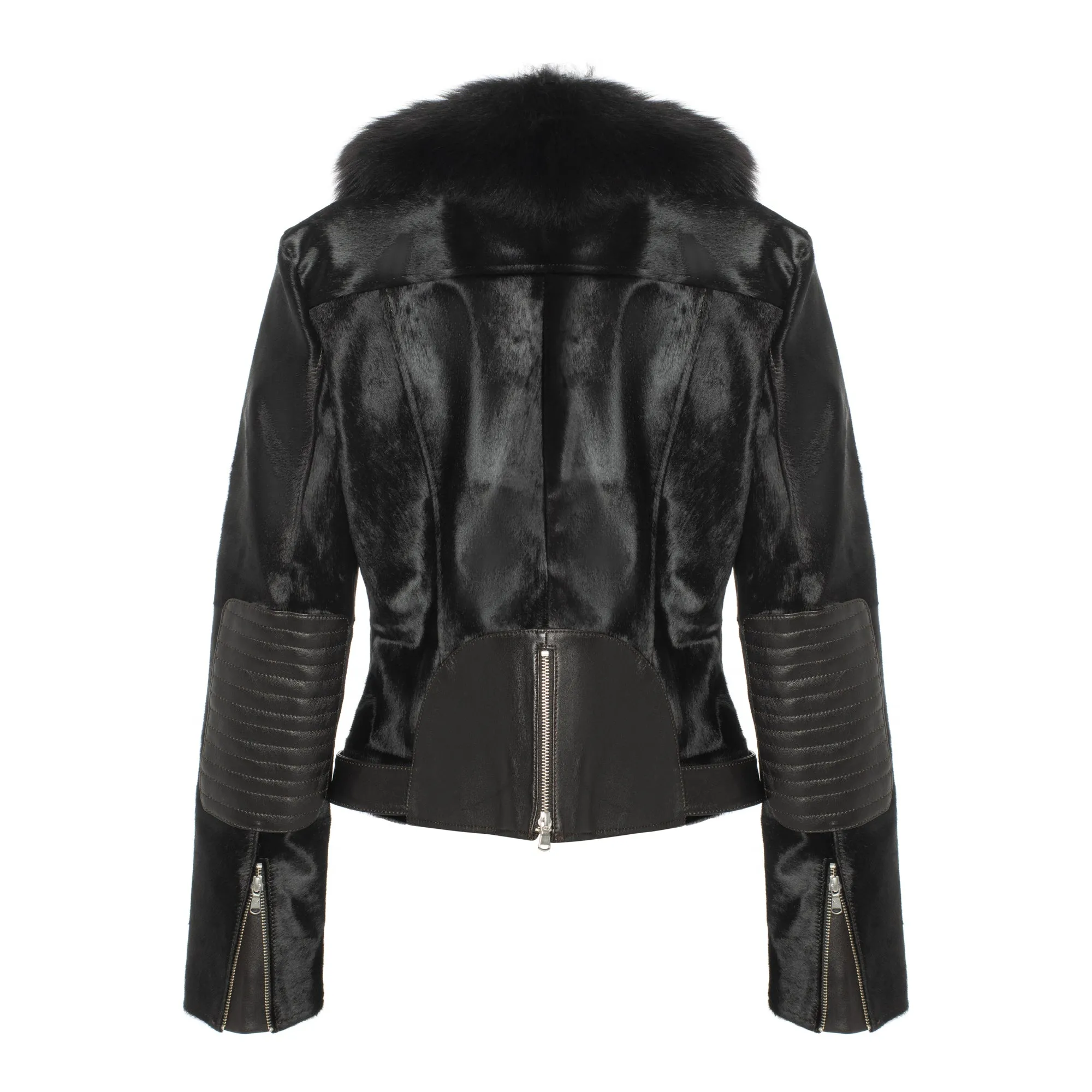 TARA Calf leather moto jacket