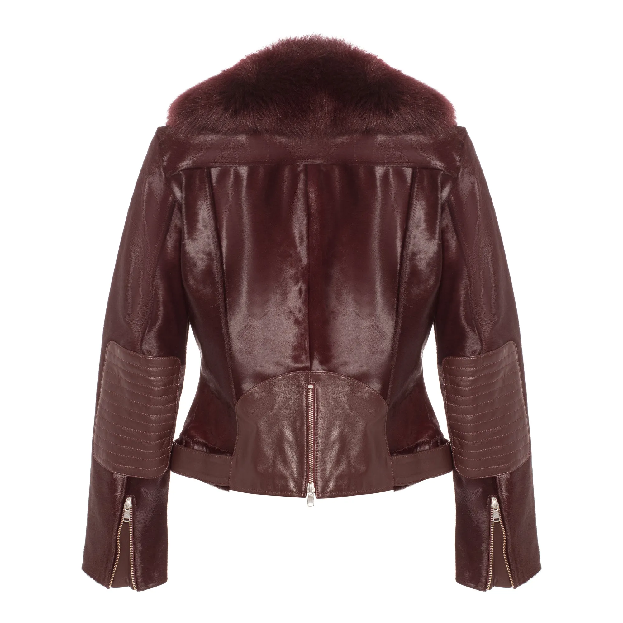 TARA Calf leather moto jacket
