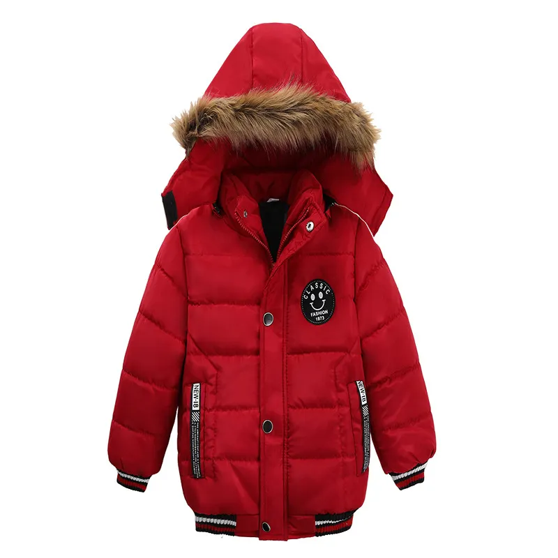 Thick Padded Jacket with Faux Fur Hood