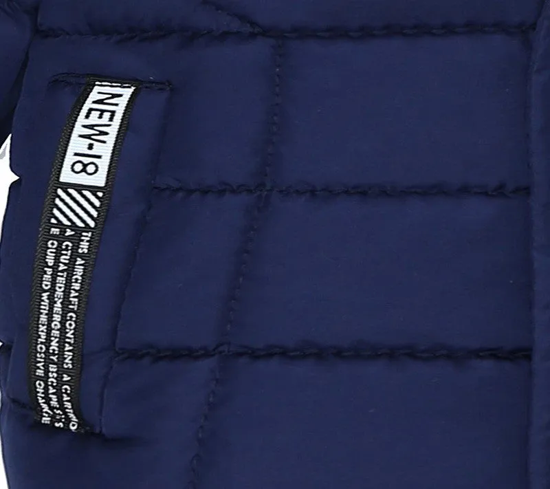 Thick Padded Jacket with Faux Fur Hood