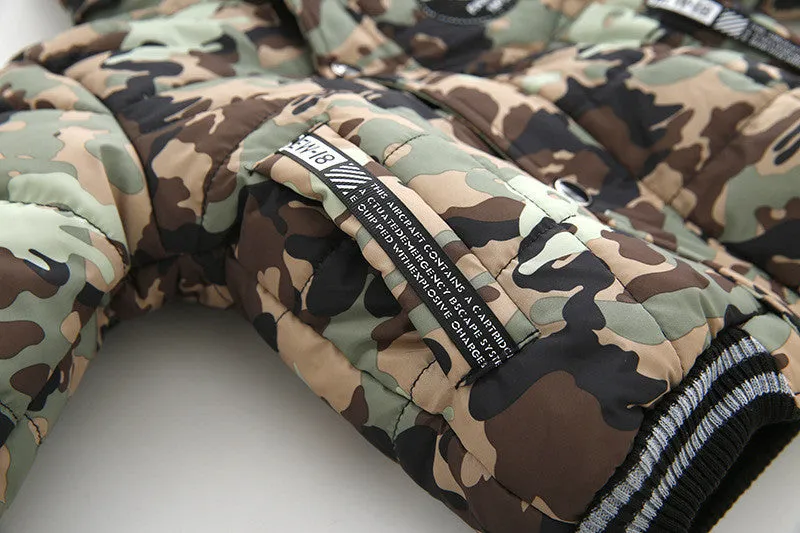 Thick Padded Jacket with Faux Fur Hood