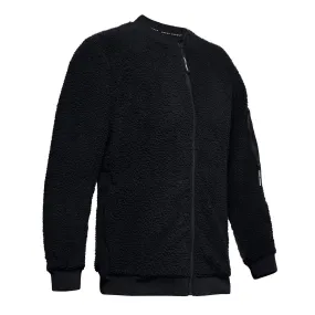 Under Armour Overtime Sherpa Mens Black Bomber Jacket