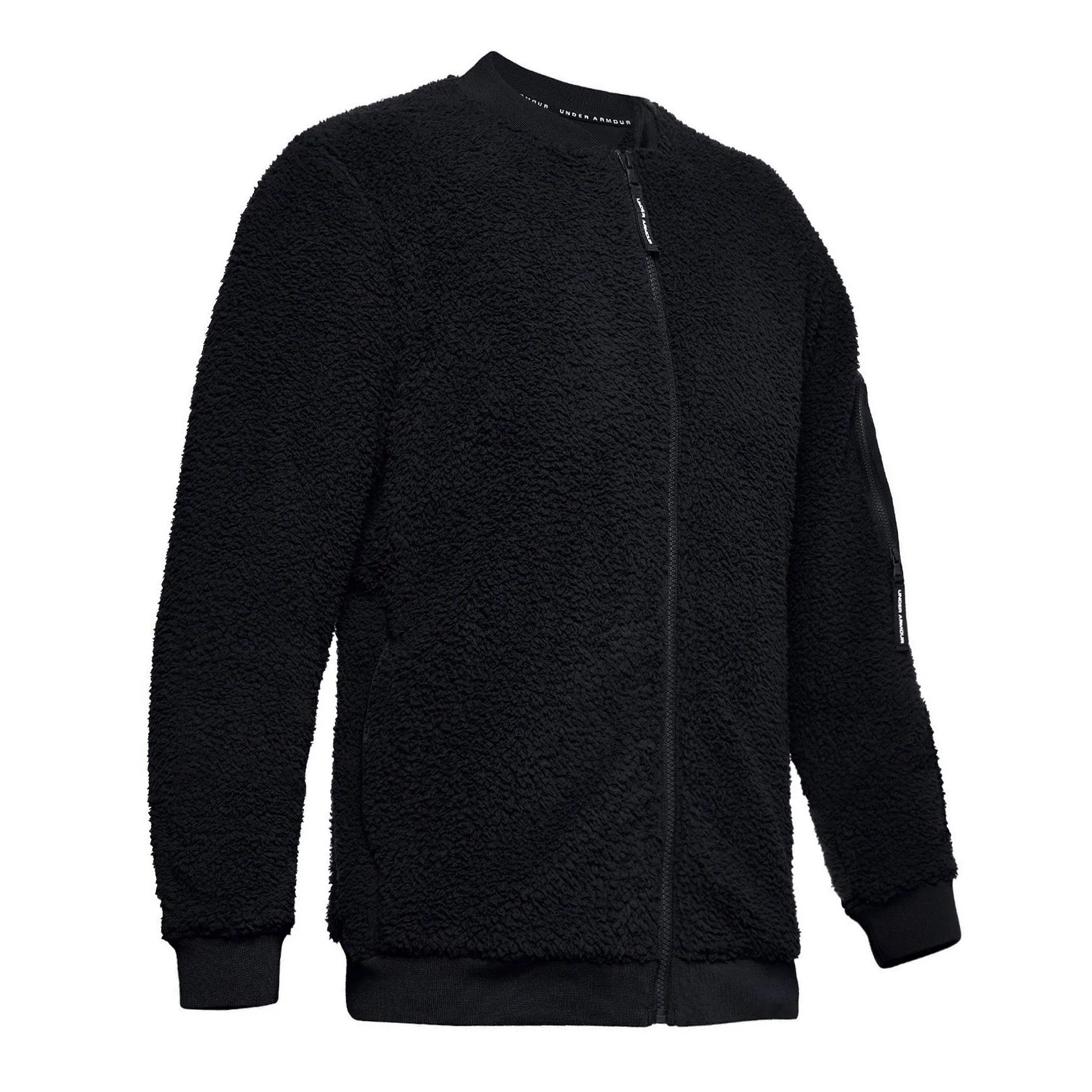 Under Armour Overtime Sherpa Mens Black Bomber Jacket