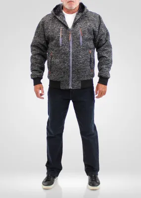 URBAN LAUNDRY Dark Grey Sherpa-Lined Jacket with hood