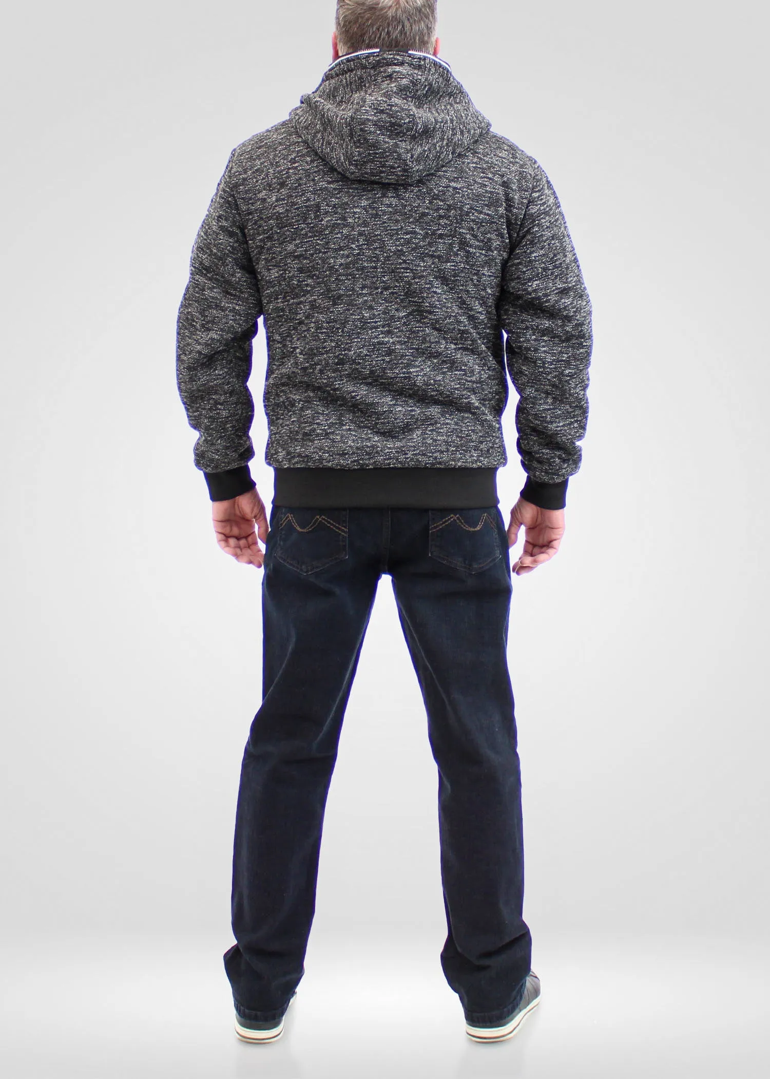 URBAN LAUNDRY Dark Grey Sherpa-Lined Jacket with hood