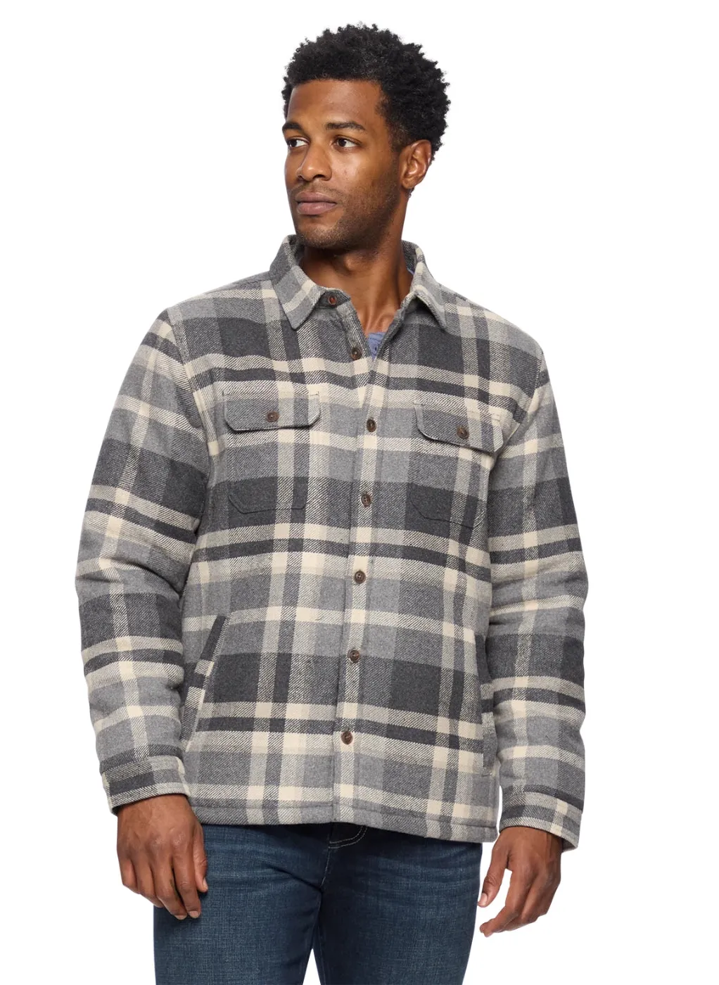 Vanceburg Sherpa Lined Shirt Jacket - Charcoal